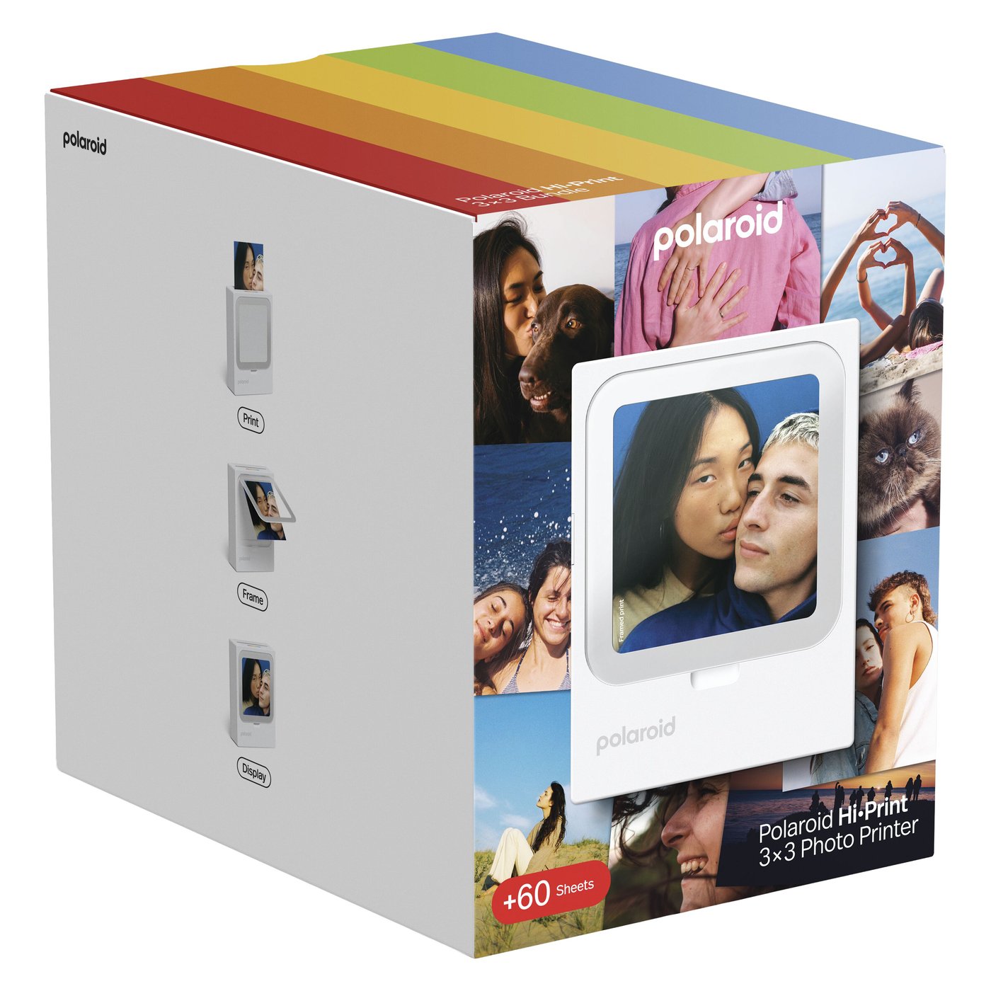 Polaroid Hi-Print 3×3 Photo Printer – portabel fotoskrivare med 60 ark + 60 sheets