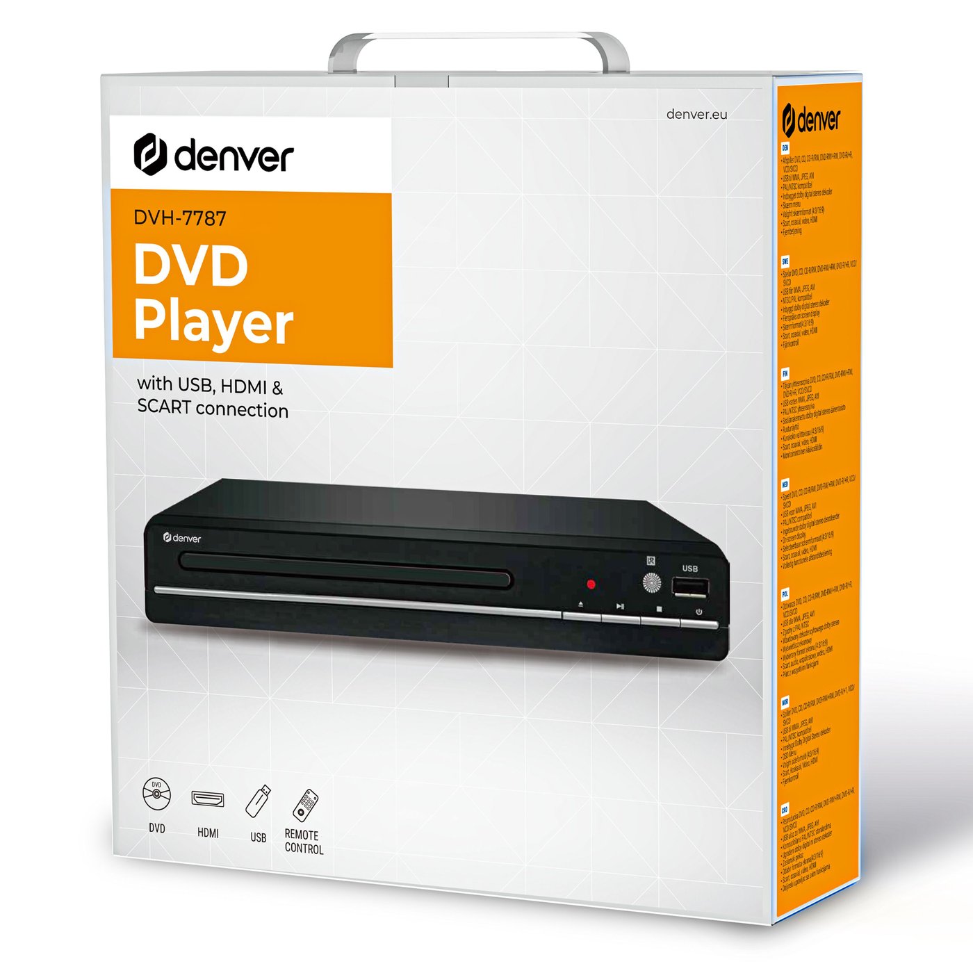 Denver DVH-7787 DVD-spelare med HDMI och Scart 1080p