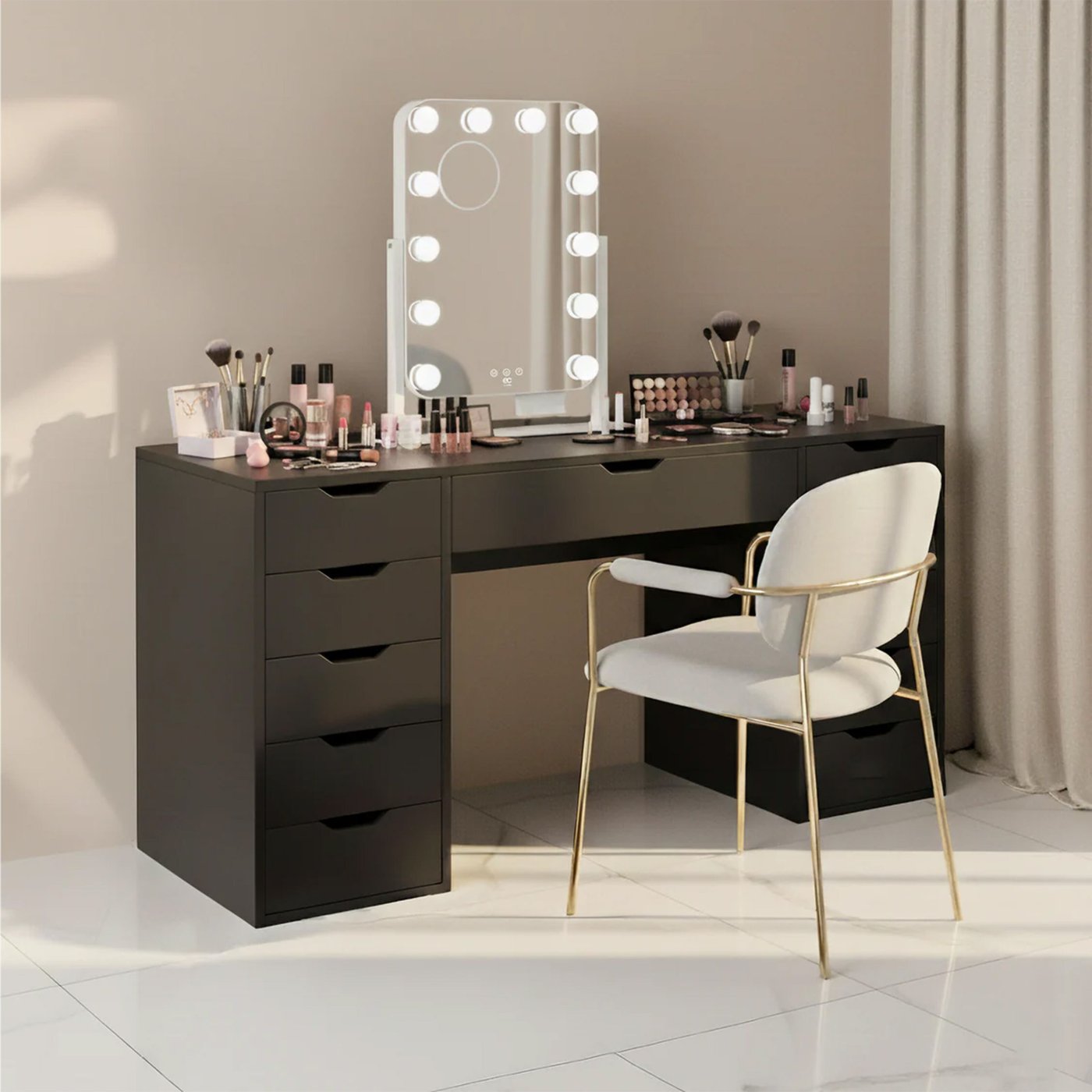 Wilfa Shine sminkspegel med LED-belysning