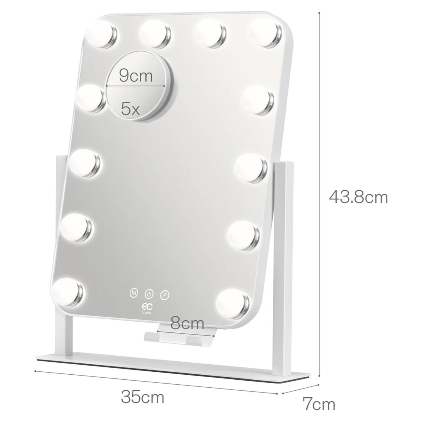 Wilfa Shine sminkspegel med LED-belysning