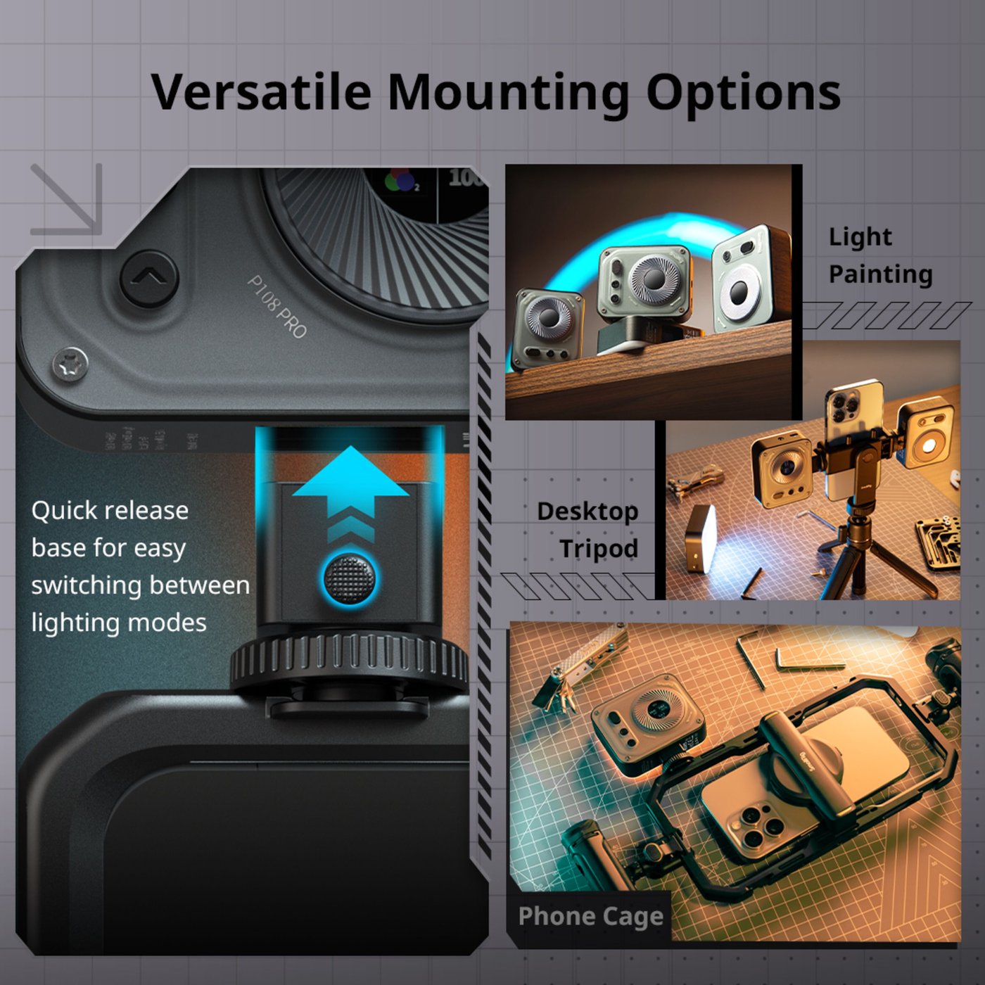 SmallRig Vibe P108 Pro mini-LED-videolampa