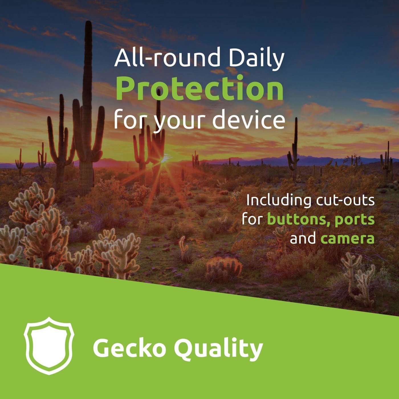 Gecko Covers Covers Cactus Folio – etui til Samsung Galaxy Tab A11/A9 8,7" Svart