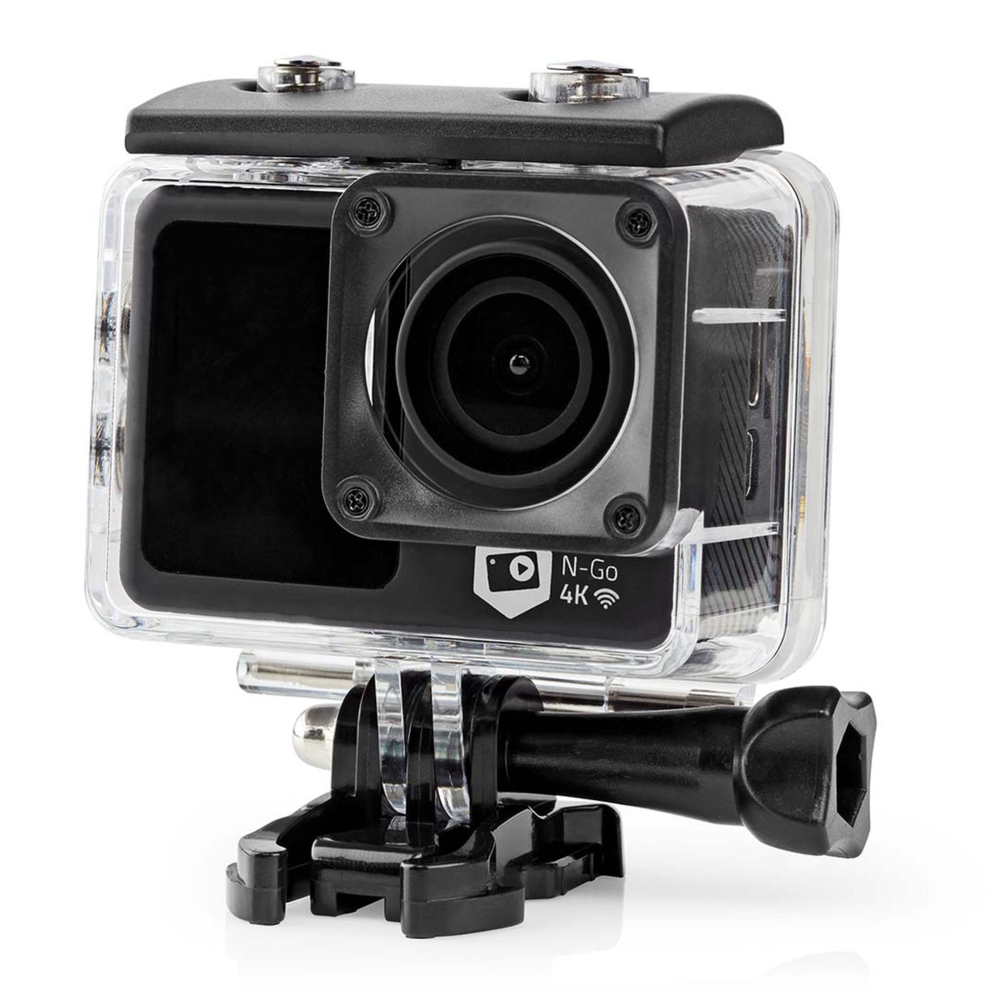 Nedis 4K-actionkamera med två skärmar