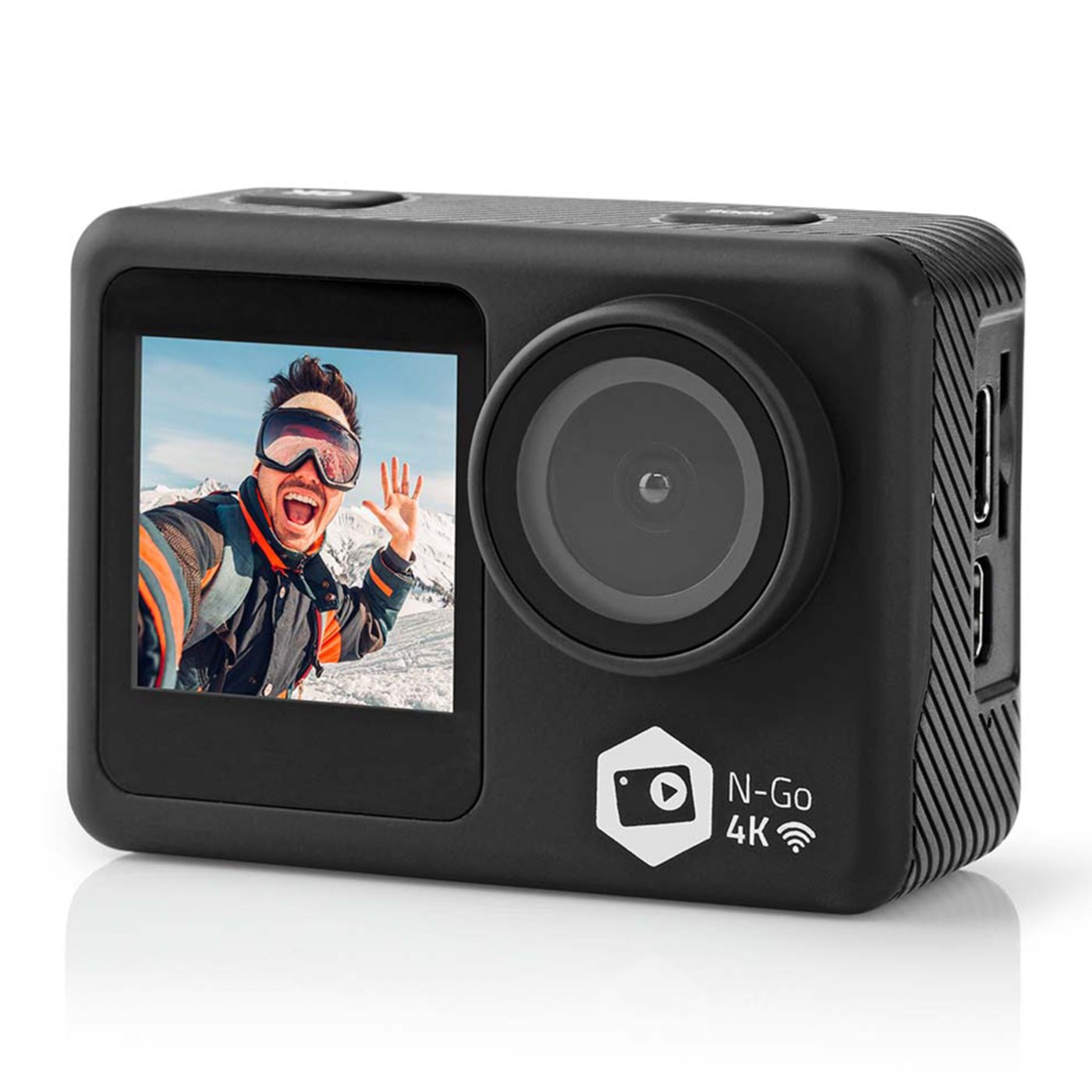 Nedis 4K-actionkamera med två skärmar