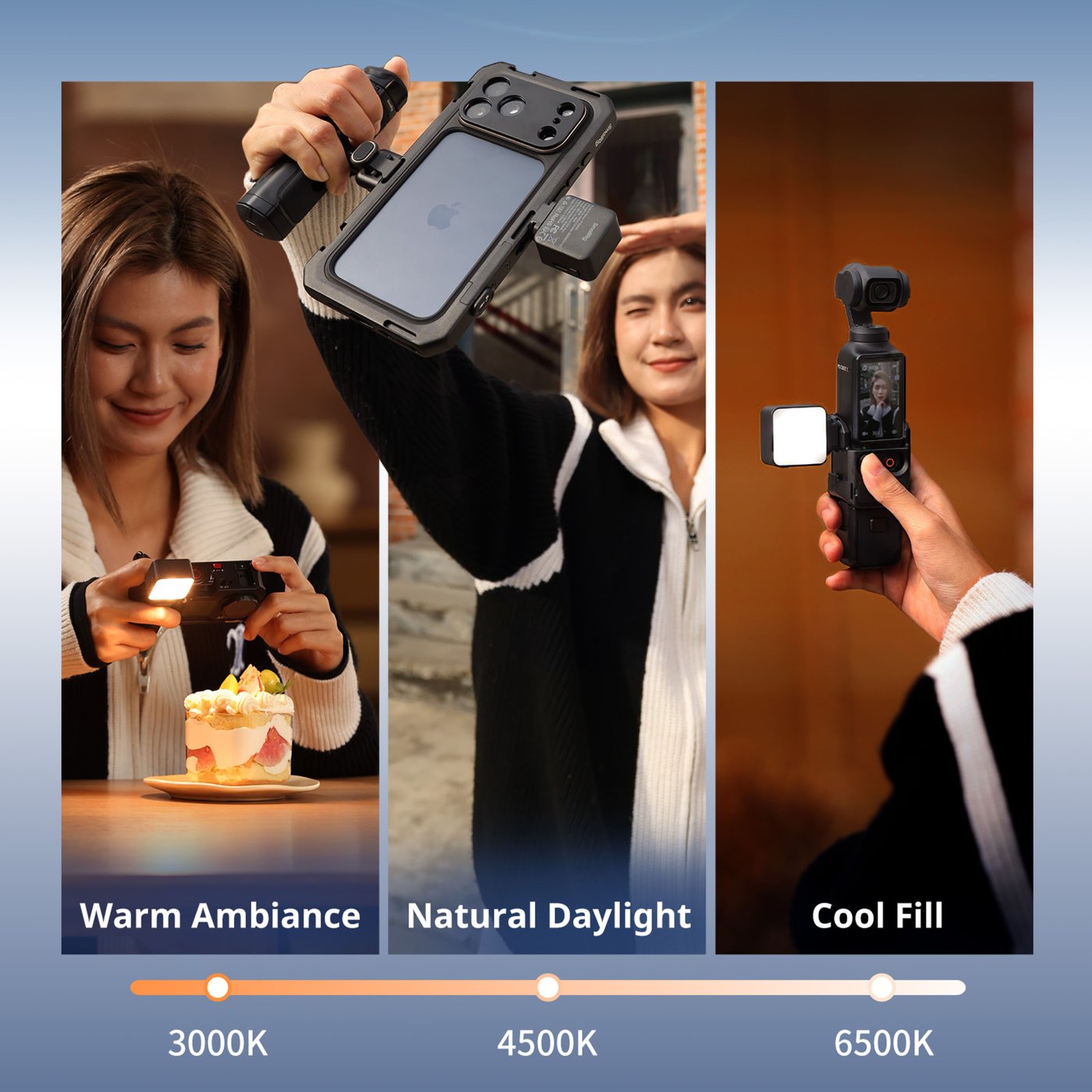 SmallRig Videolampe for actionkameraer