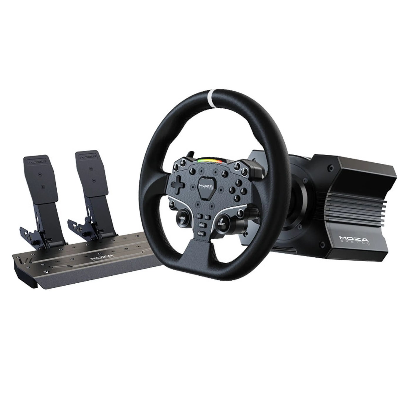 MOZA Racing R5 racingsimulator med ratt och pedaler