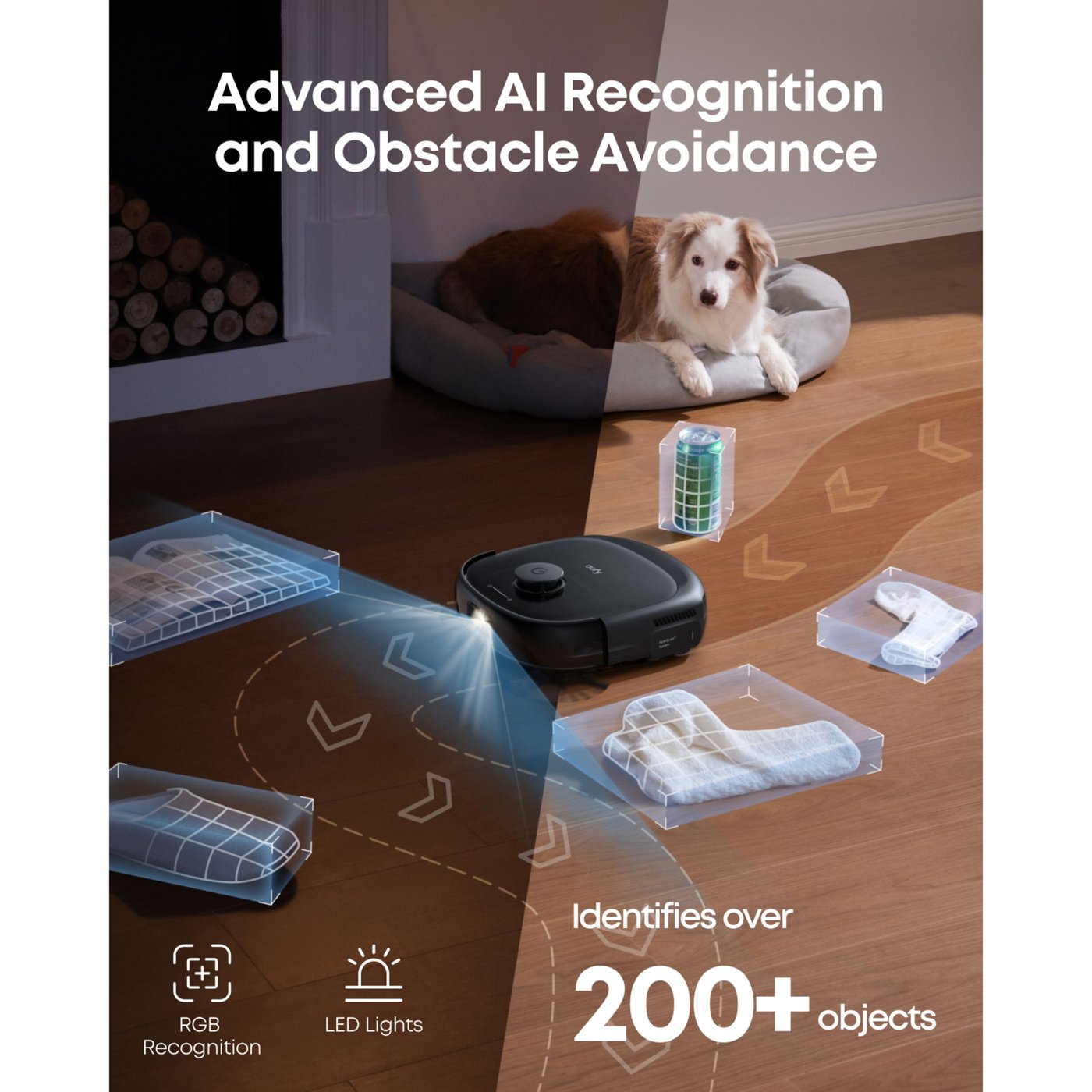 Eufy Omni E28 robotstøvsuger med mopp og basestasjon Svart