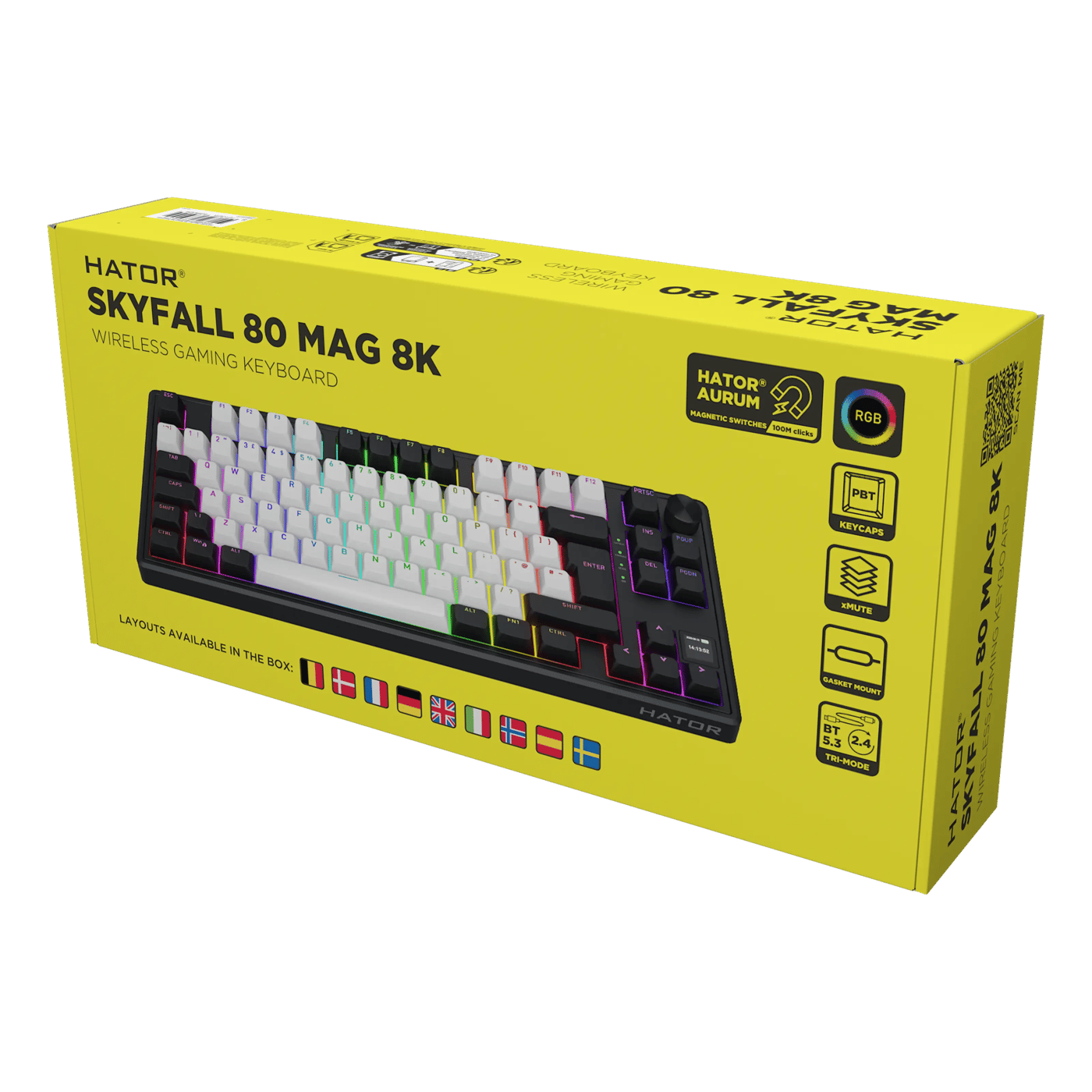 HATOR Skyfall 80 MAG Ultima 8K trådlöst gamingtangentbord
