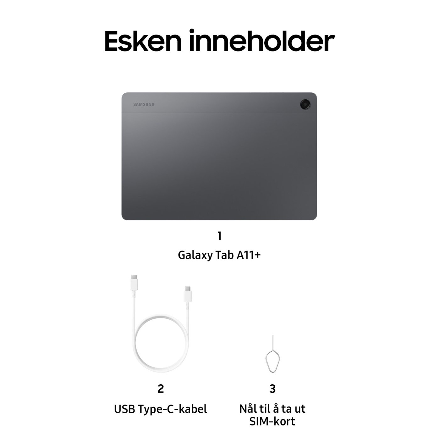 Samsung Galaxy Tab A11+ 8,7" nettbrett 5G 128 GB