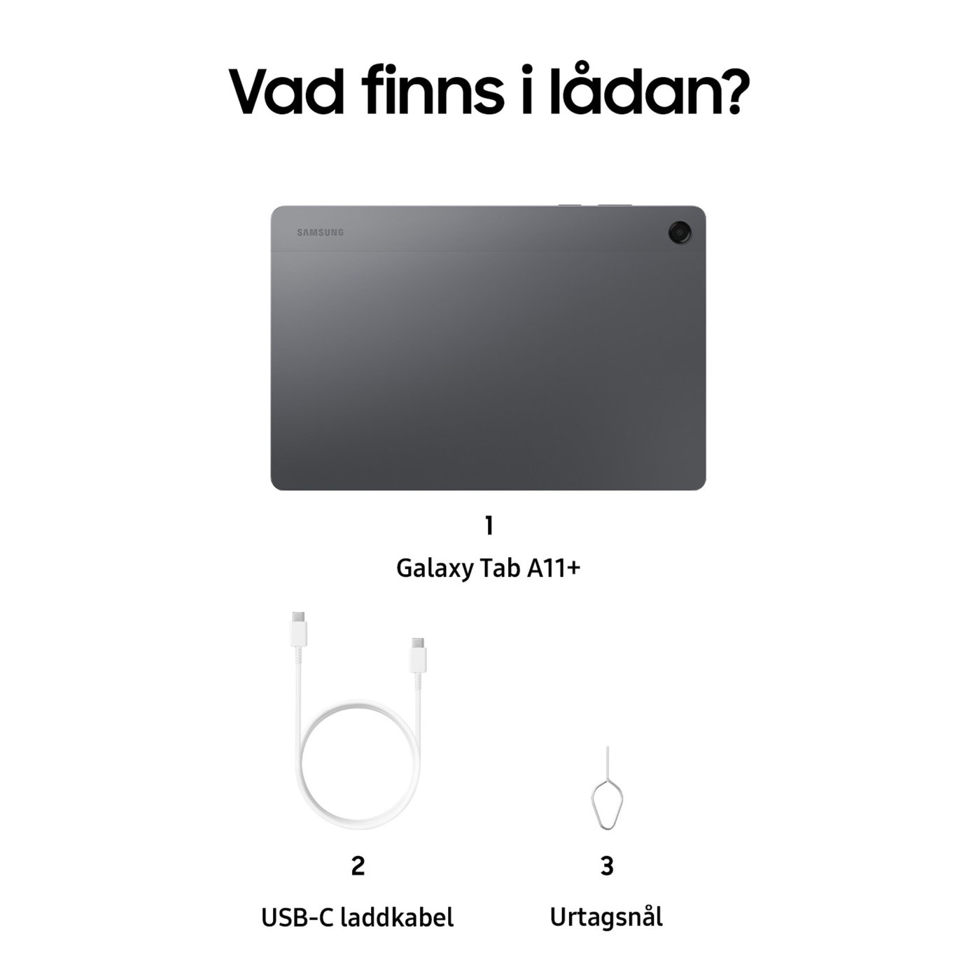 Samsung Galaxy Tab A11+ 11" surfplatta 5G 256 GB