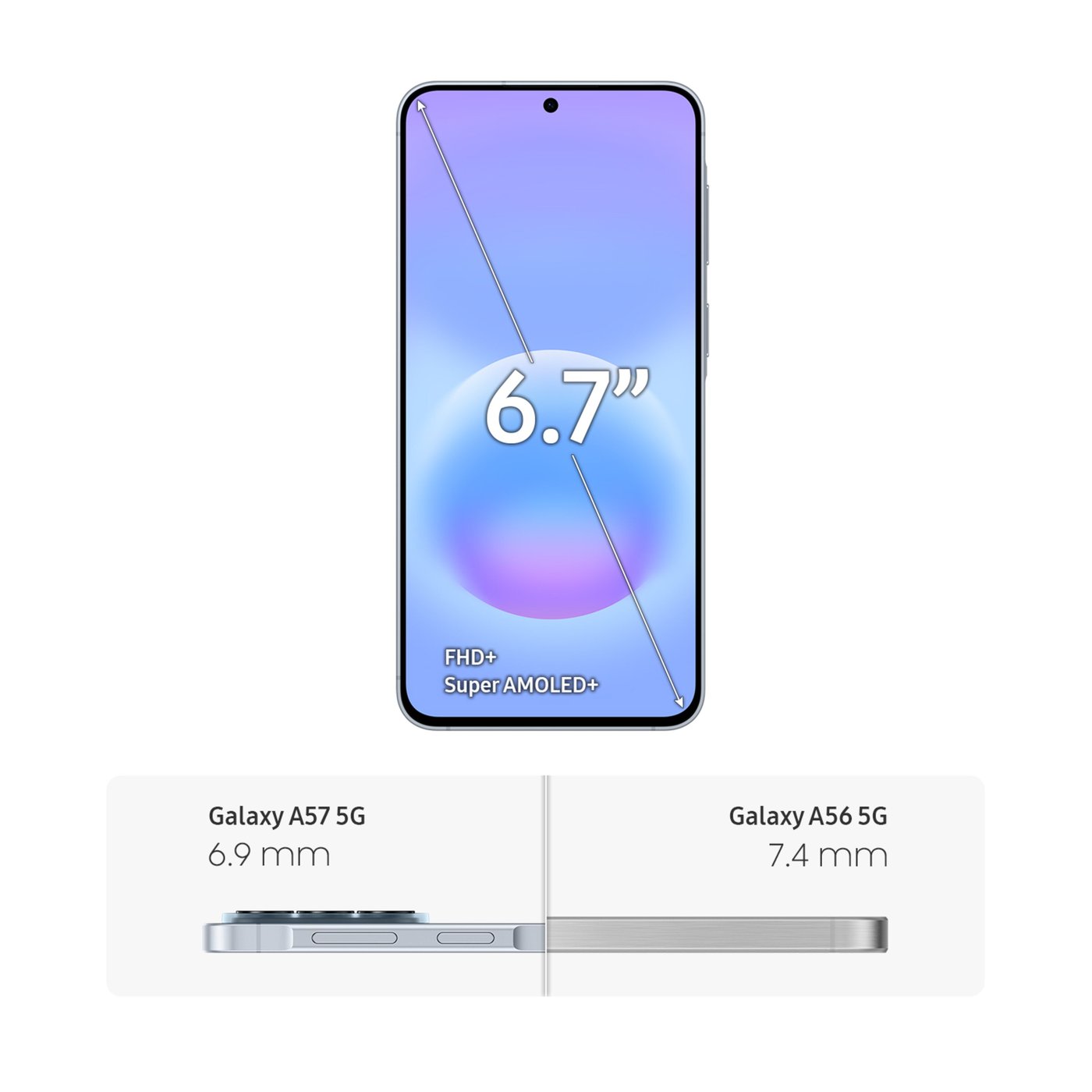 Samsung Galaxy A57 5G Isblå