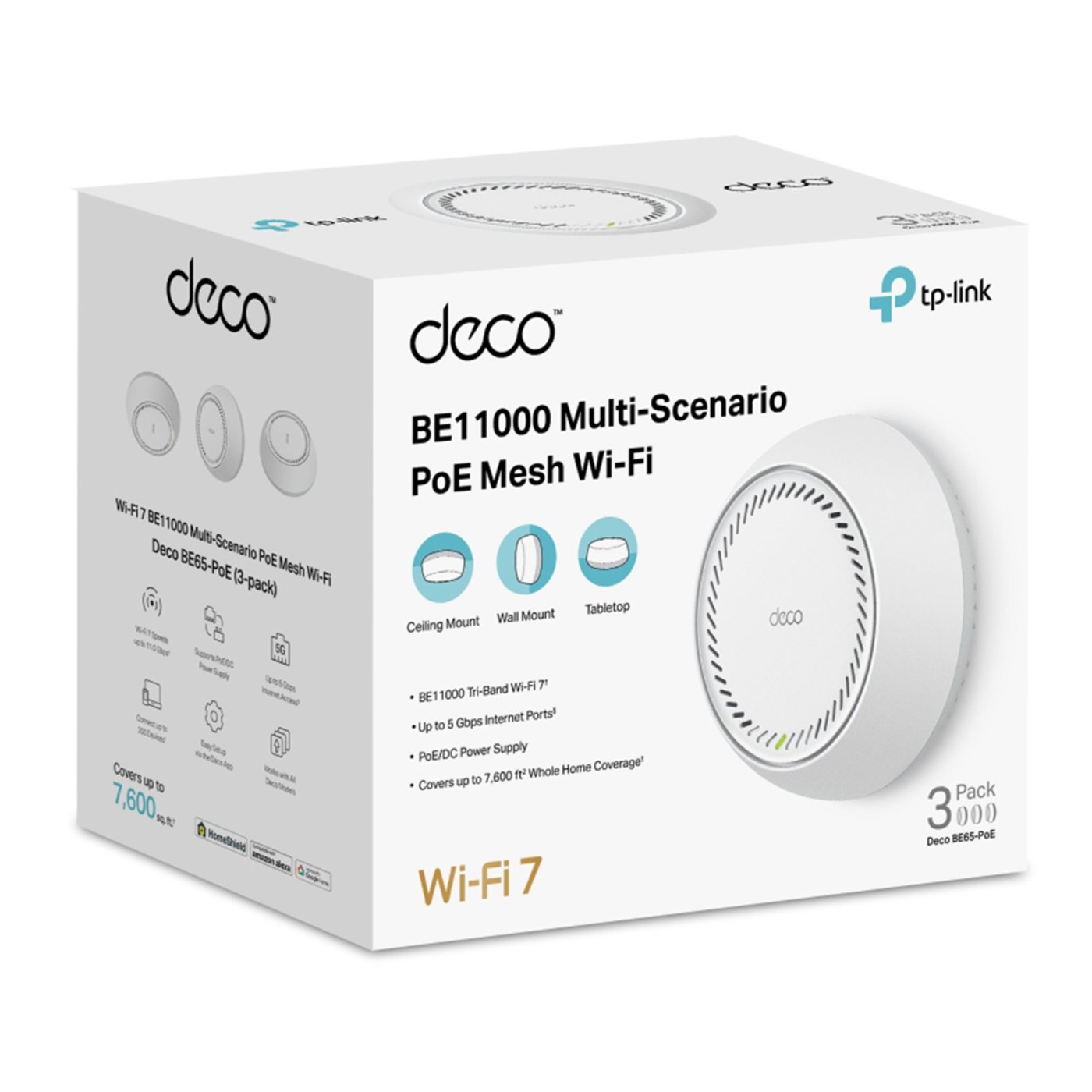 TP-link Deco BE65-PoE Wifi 7-meshsystem 3-pack