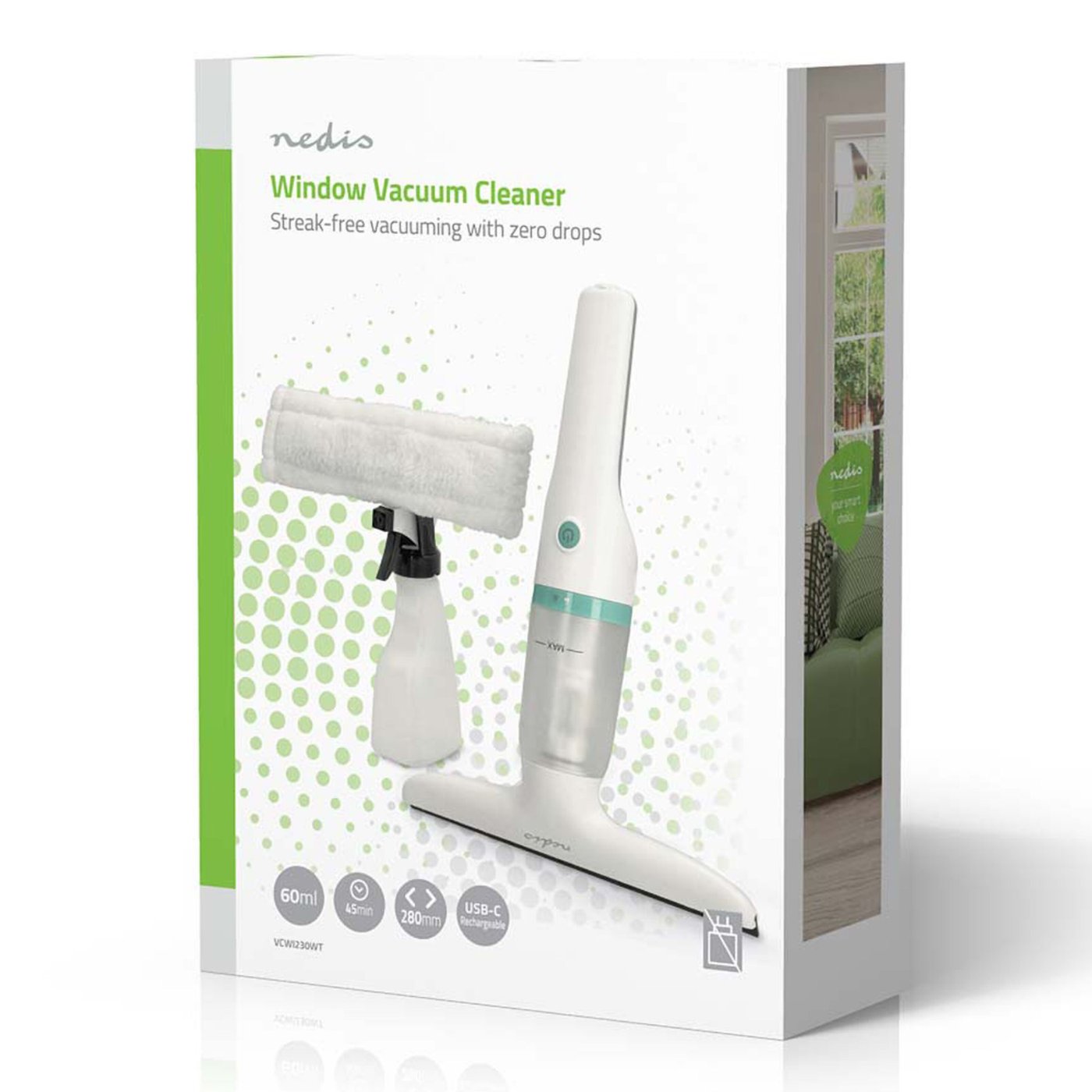 Nedis Sladdlös fönstertvätt