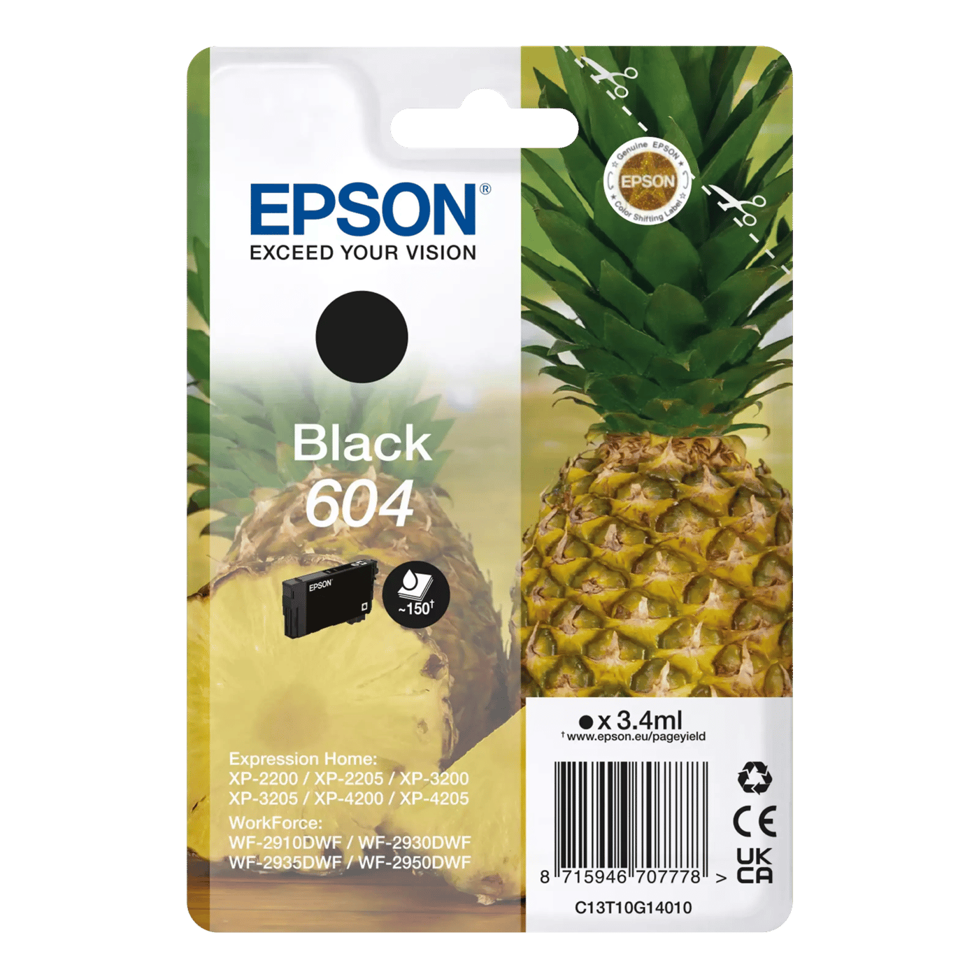 Epson 604 bläckpatron svart (Ananas)