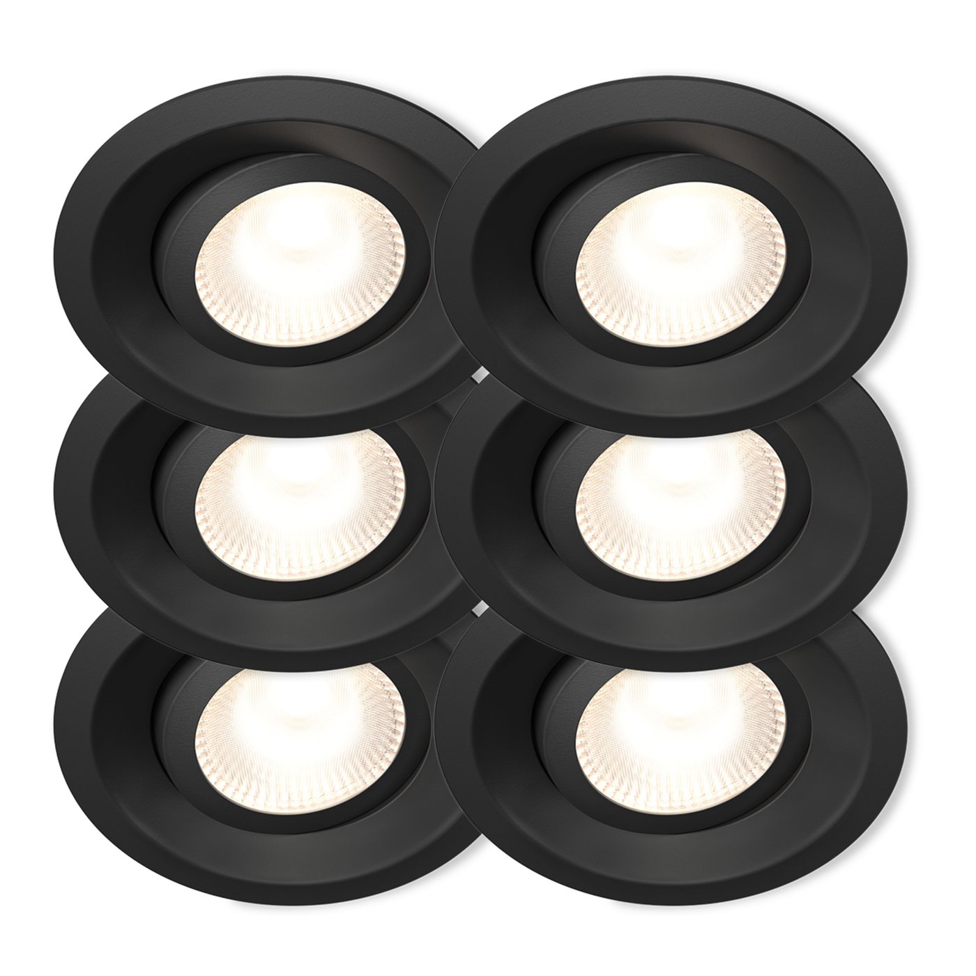 Plejd Downlight Tilt DWN-01 6-pack Svart