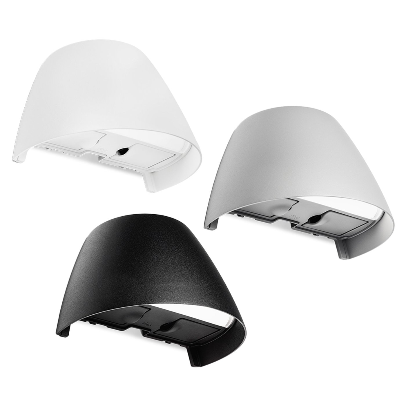 Plejd Smart veggarmatur OUT-02-U med uttak Svart