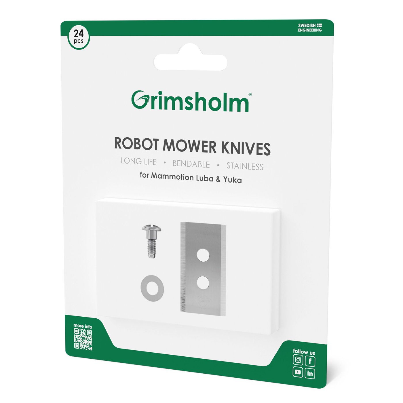 Grimsholm Knivar till Mammotion Luba och Yuka 24 st