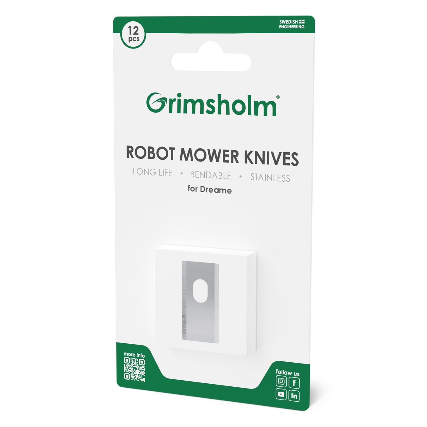 Grimsholm Kniver til Dreame robotgressklipper 12-pakk