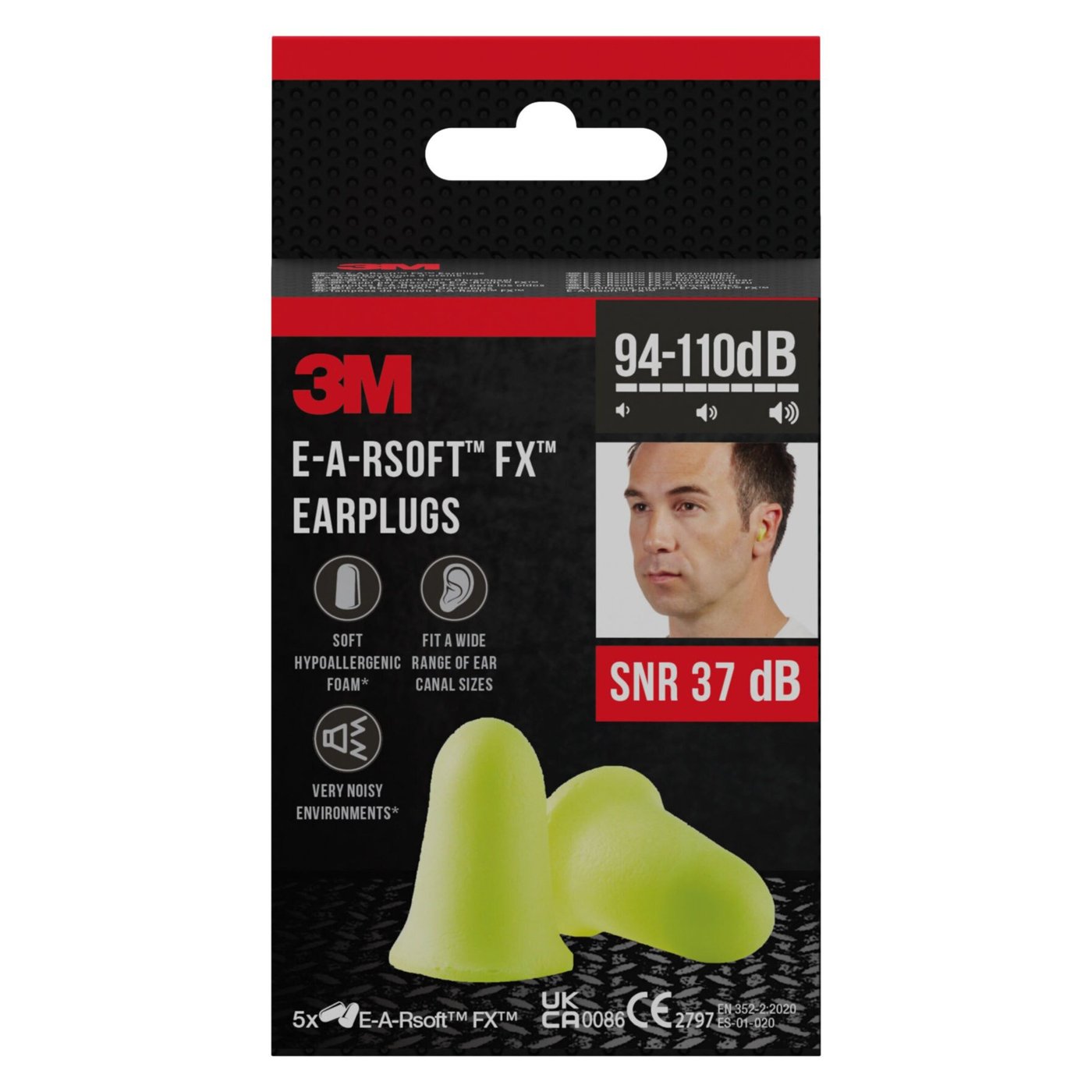 3M E-A-Rsoft FX ørepropper 5-pakk Gul