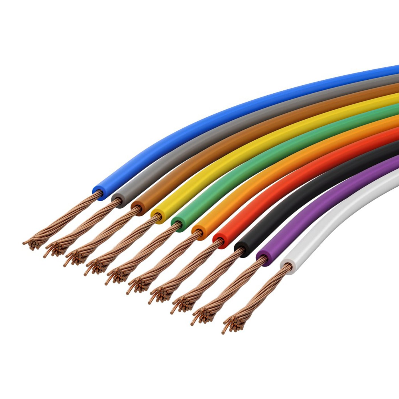 Koblingstråd i 10 farger 0,14 mm²