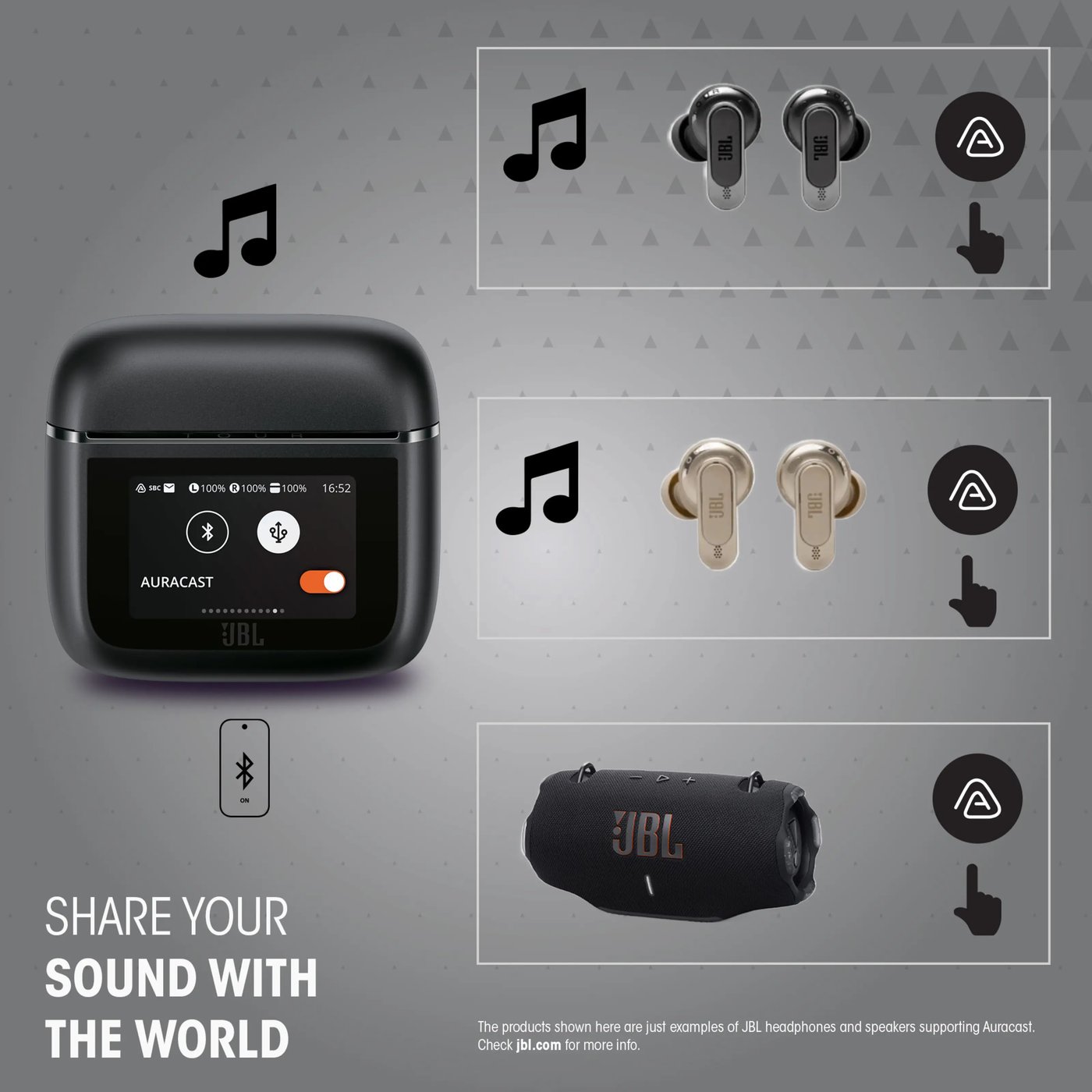 JBL Tour Pro 3 trådløse in-ear-hodetelefoner Blå