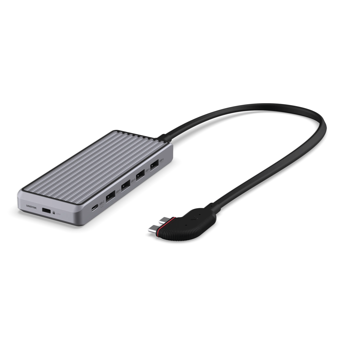 Unisynk 10-ports USB-C-hub for doble skjermer for Mac Grå
