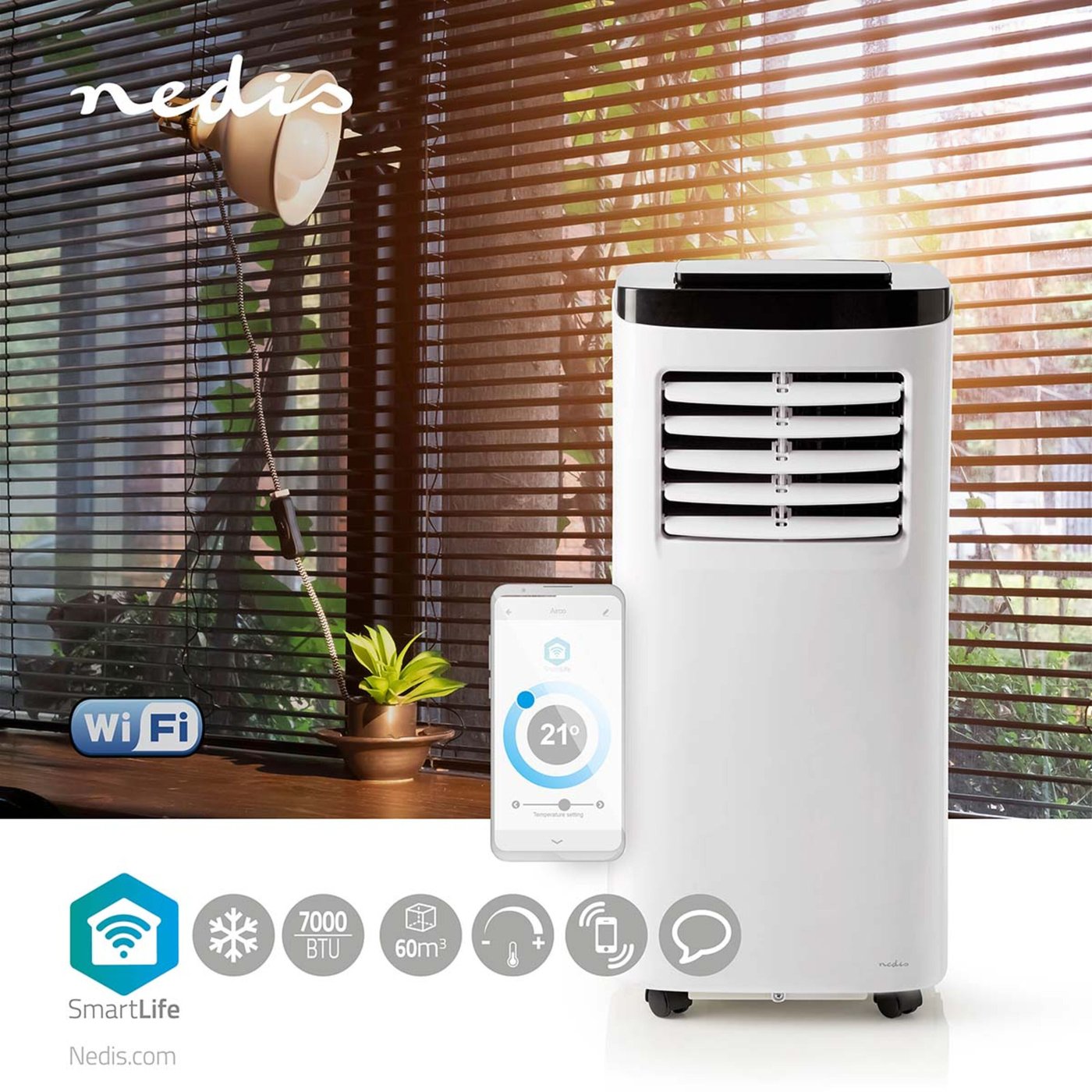 Nedis SmartLife portabel AC med wifi 7000 BTU