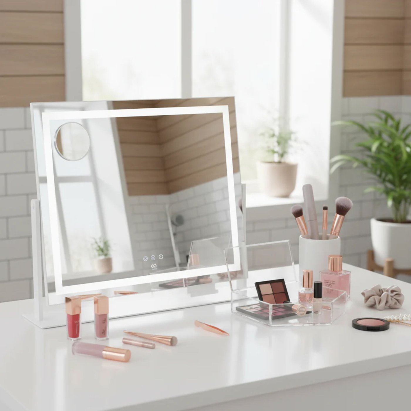 Wilfa Sparkle Stockholm sminkspegel med LED-ljus 58 cm