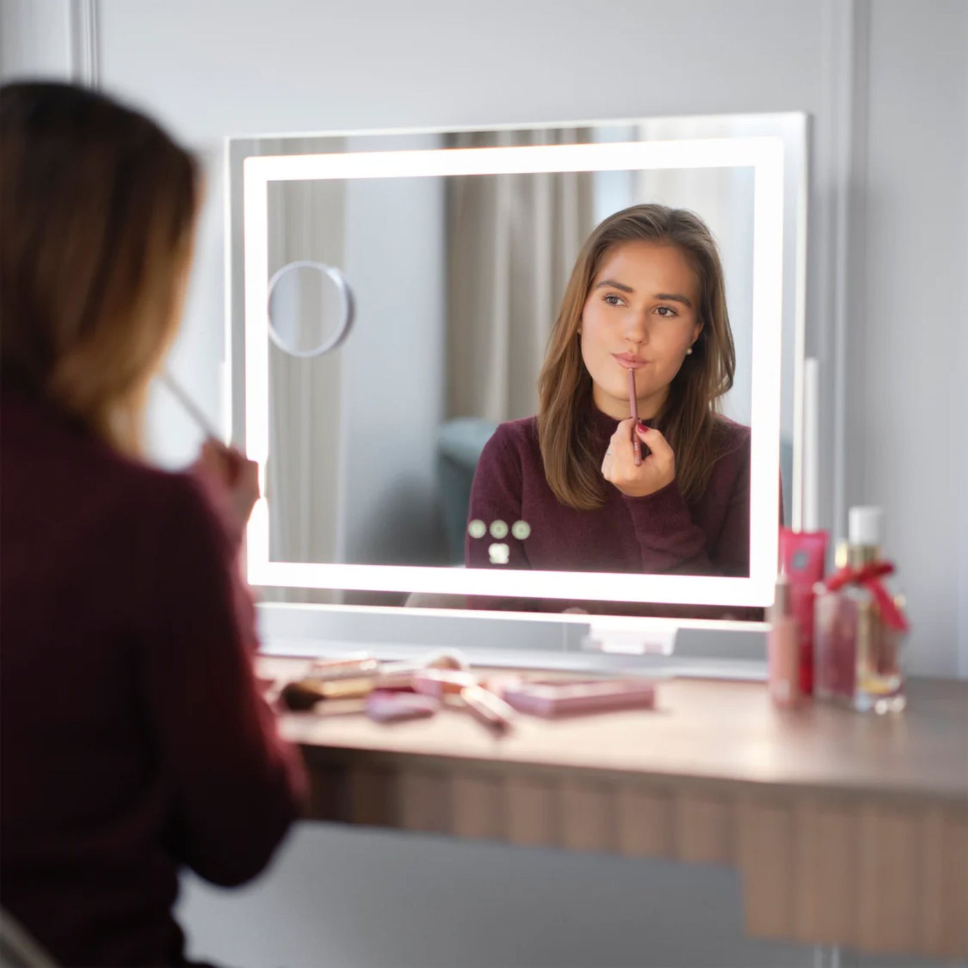 Wilfa Sparkle Stockholm sminkspegel med LED-ljus 58 cm