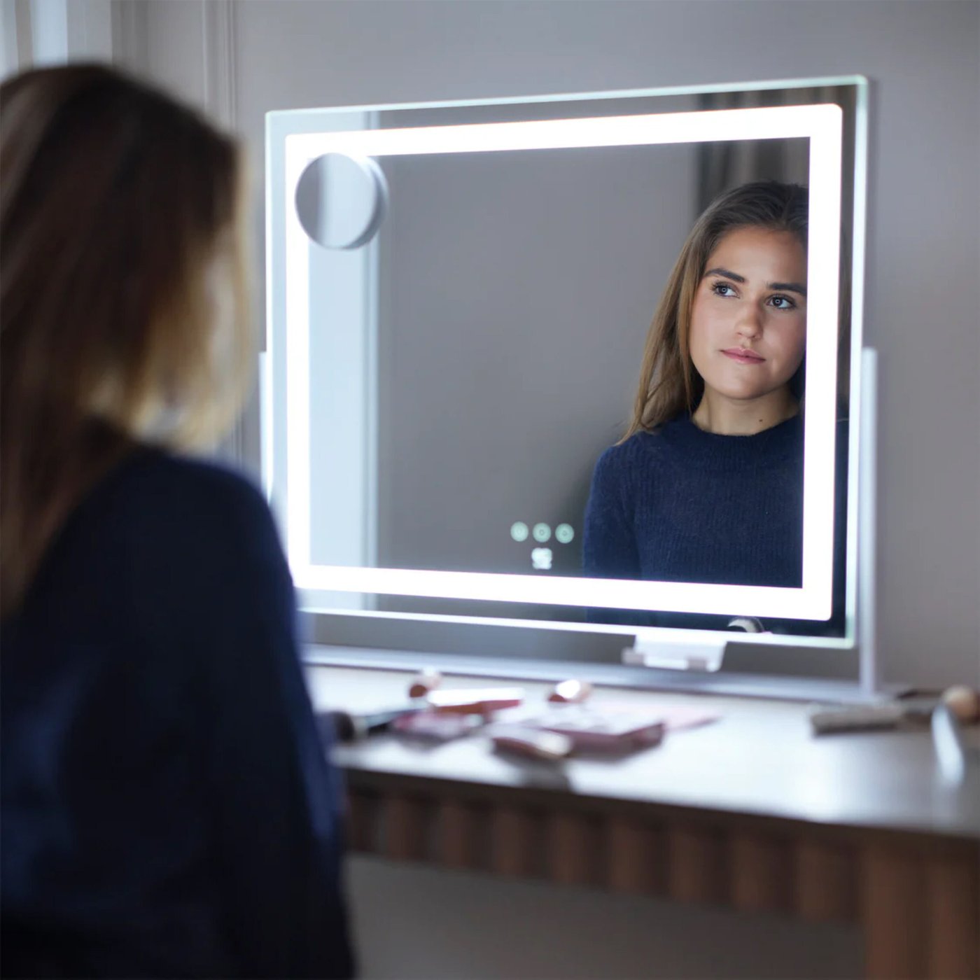 Wilfa Sparkle Stockholm sminkspegel med LED-ljus 58 cm