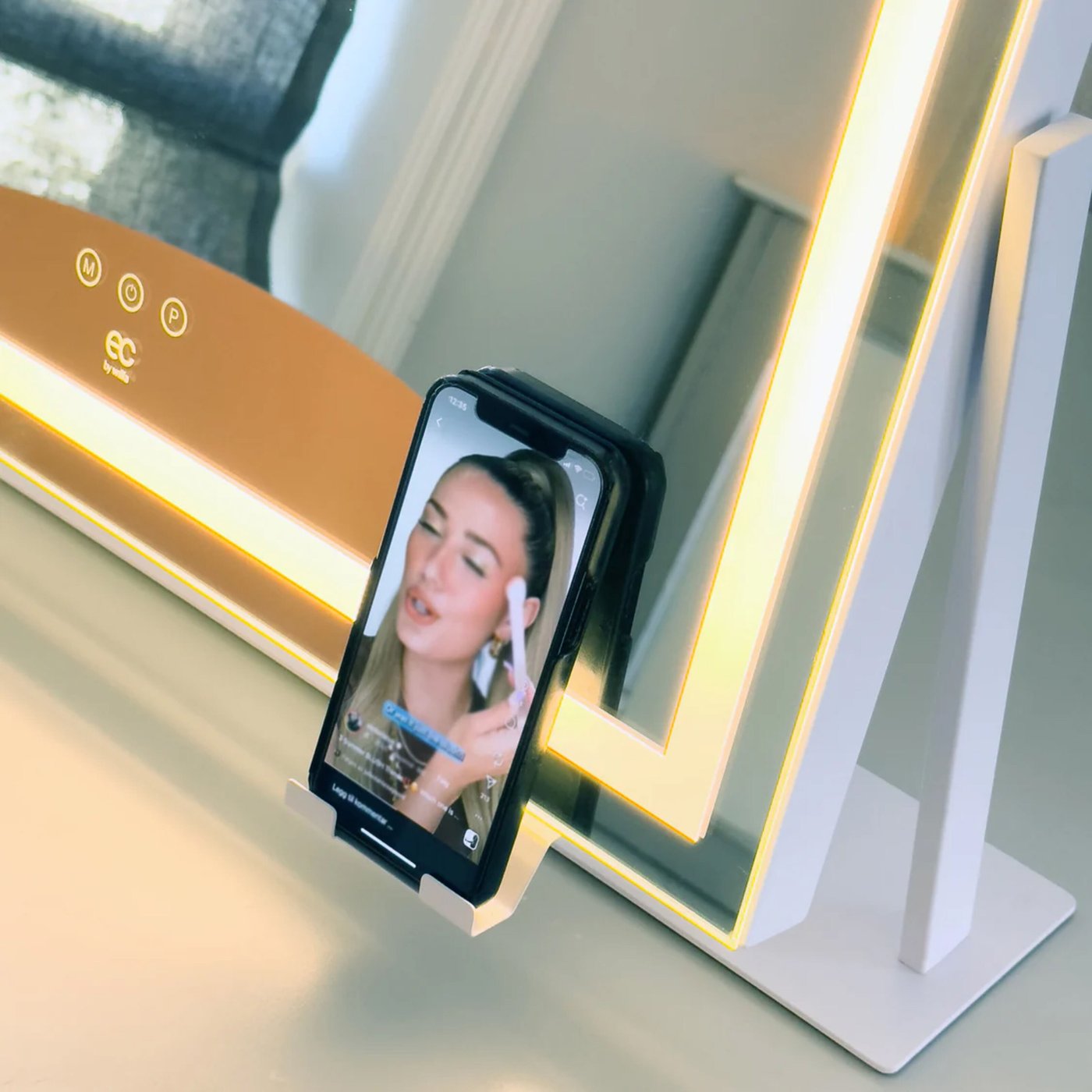 Wilfa Sparkle Stockholm sminkspegel med LED-ljus 58 cm