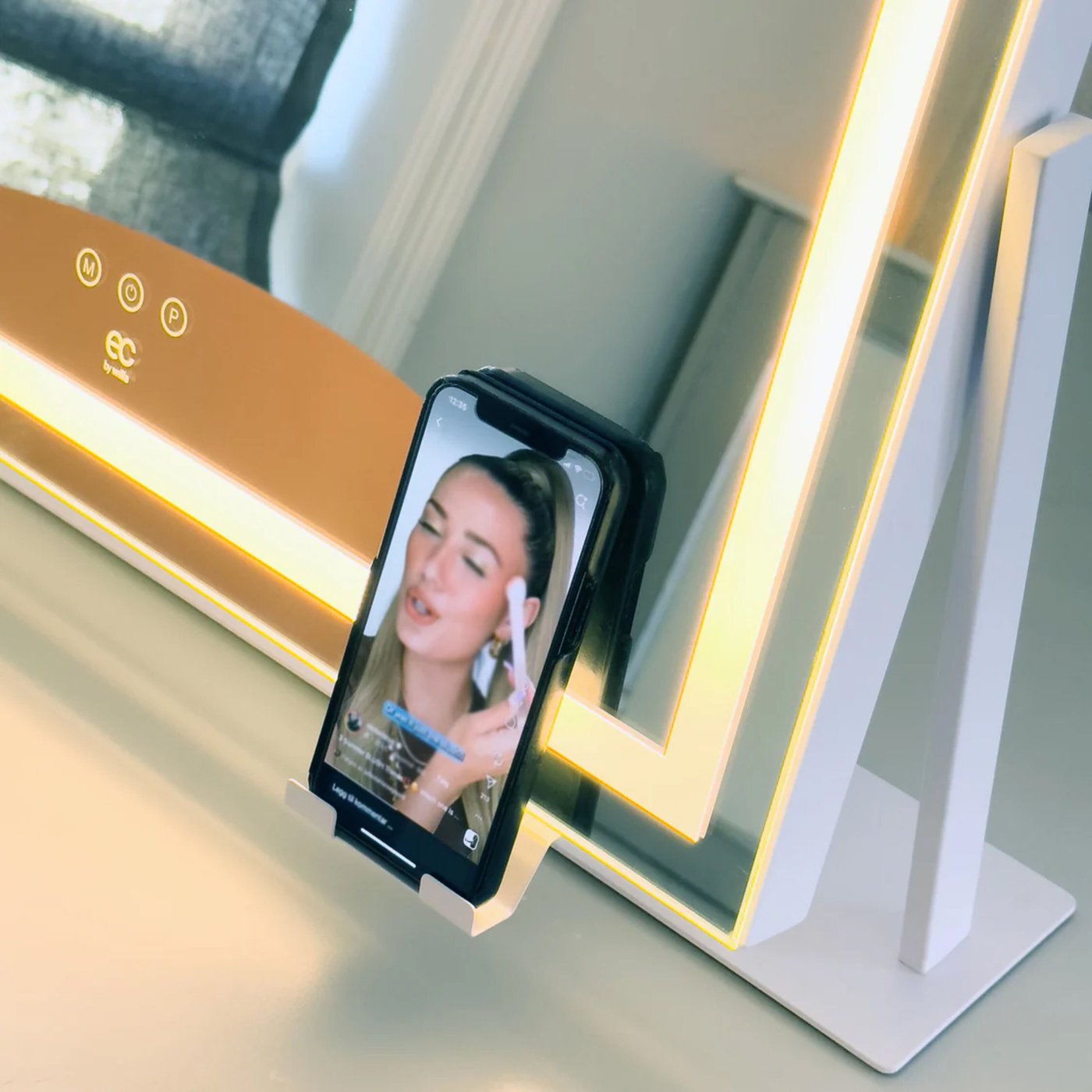 Wilfa Sparkle Stockholm sminkspegel med LED-ljus 58 cm