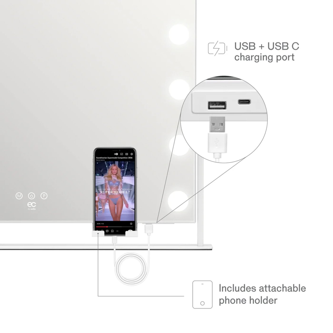 Wilfa Star Hollywood-sminkspegel