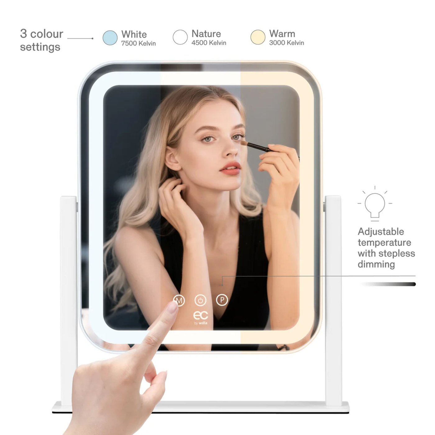 Wilfa EC Glowing sminkspegel 25 cm