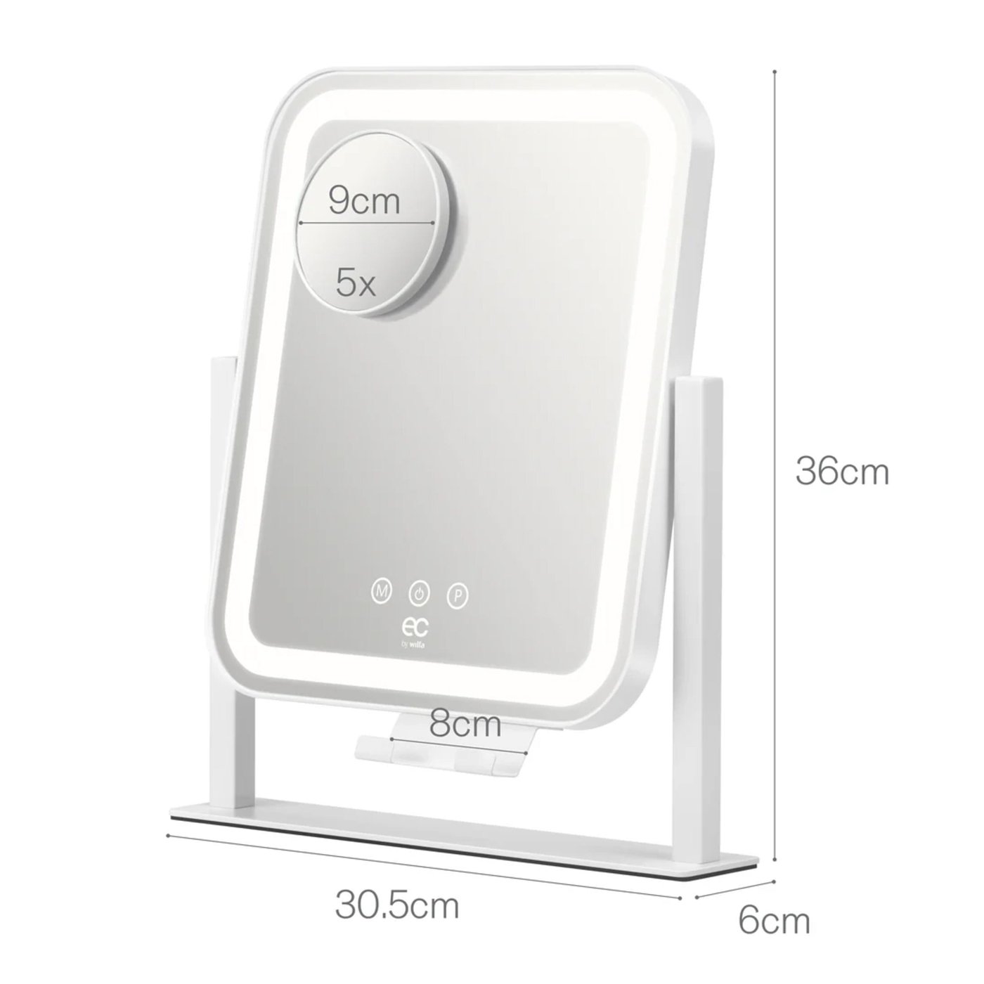 Wilfa EC Glowing sminkspegel 25 cm