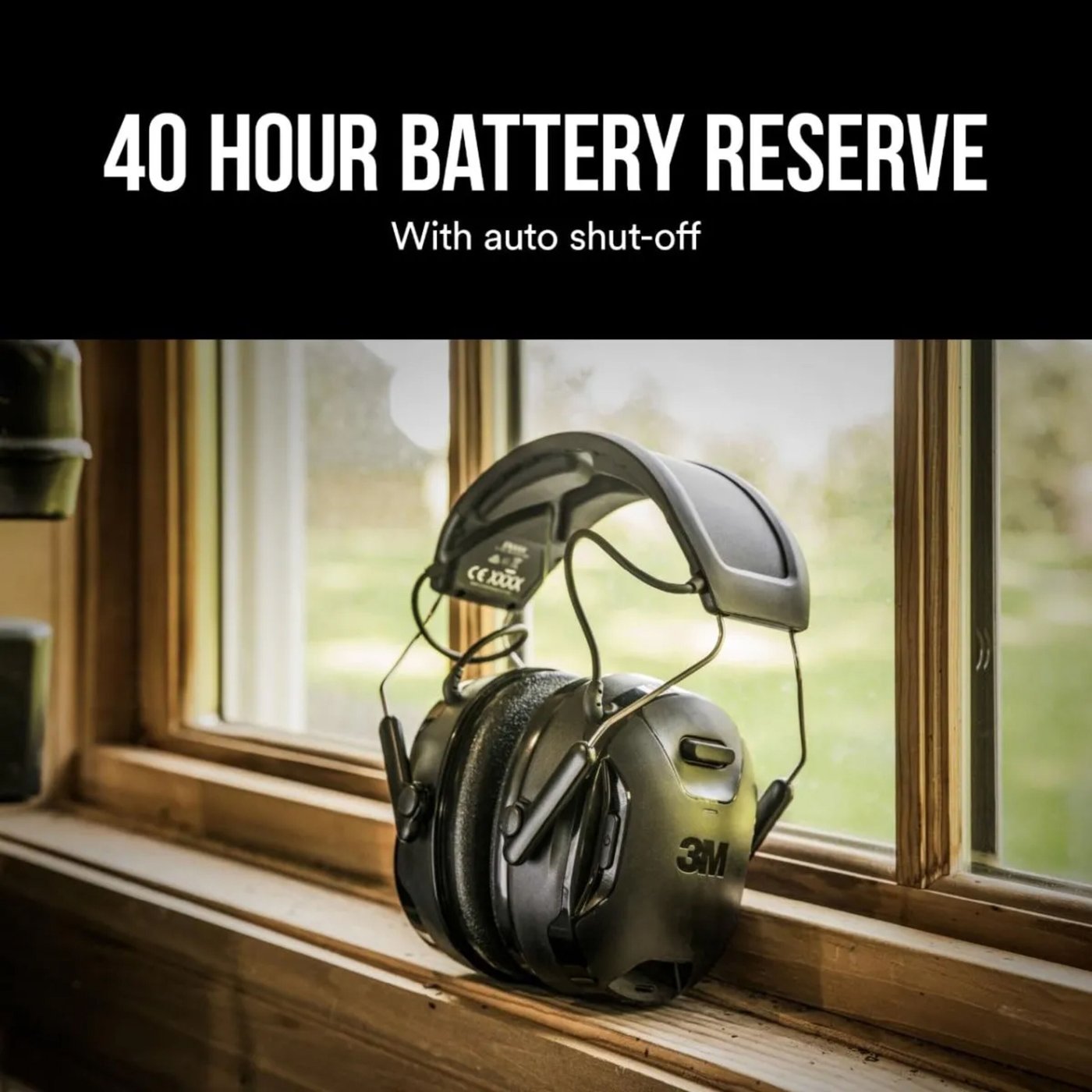 3M Connect & Solar Trådlöst hörselskydd Svart
