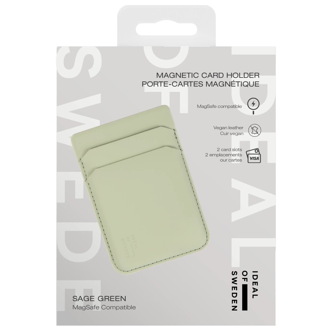 IDEAL OF SWEDEN Magnetic Card Holder – kortholder med MagSafe Sage Green