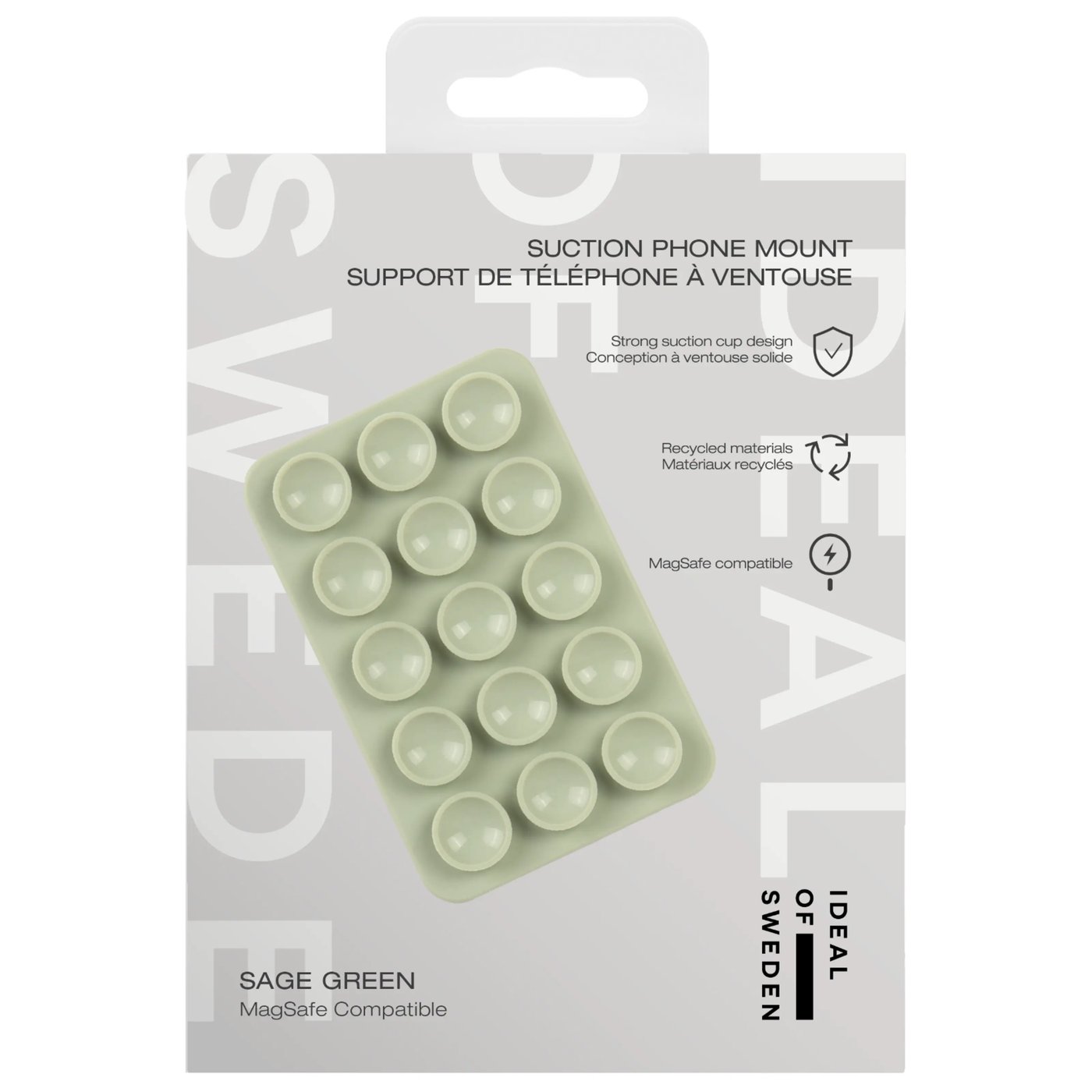 IDEAL OF SWEDEN MagSafe Suction Phone Mount – mobilhållare med sugfäste Sage Green