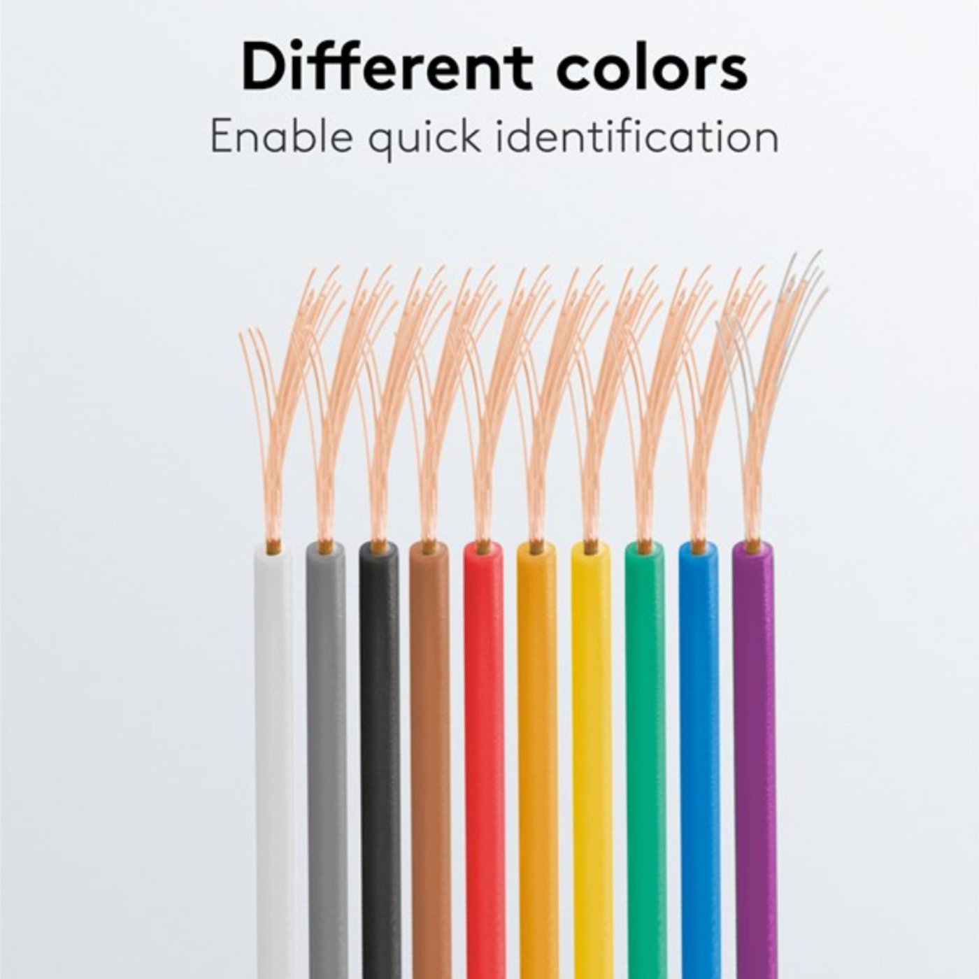 Koblingstråd i 10 farger 0,14 mm²