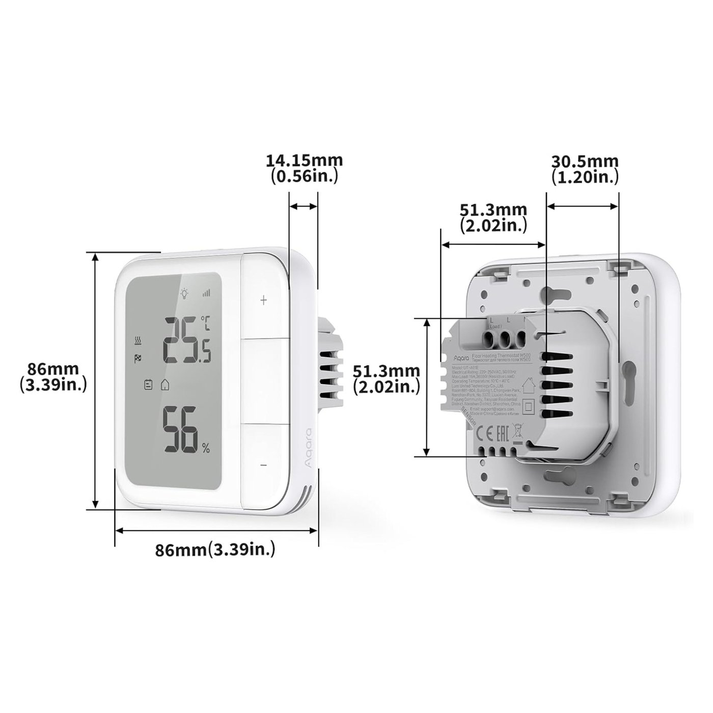 Aqara Floor Heating Thermostat W500 Hvit
