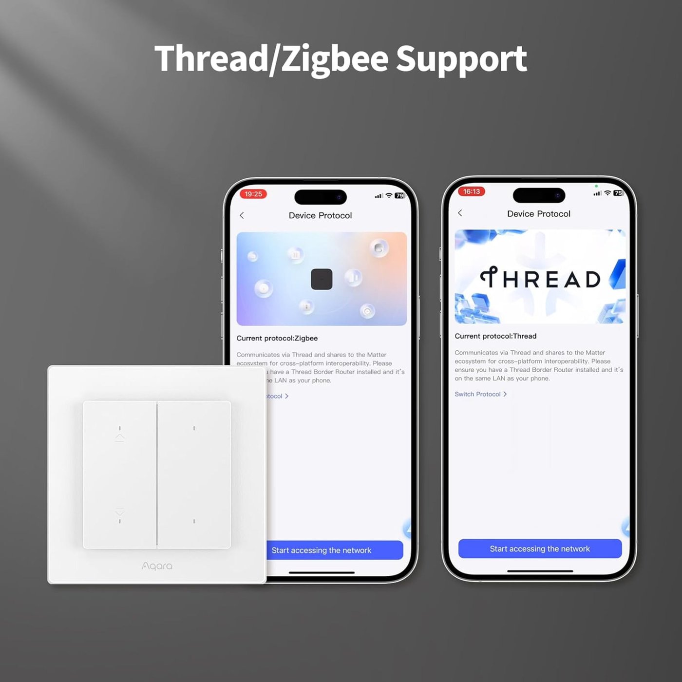 Aqara Shutter Switch H2 EU för rullgardiner och persienner