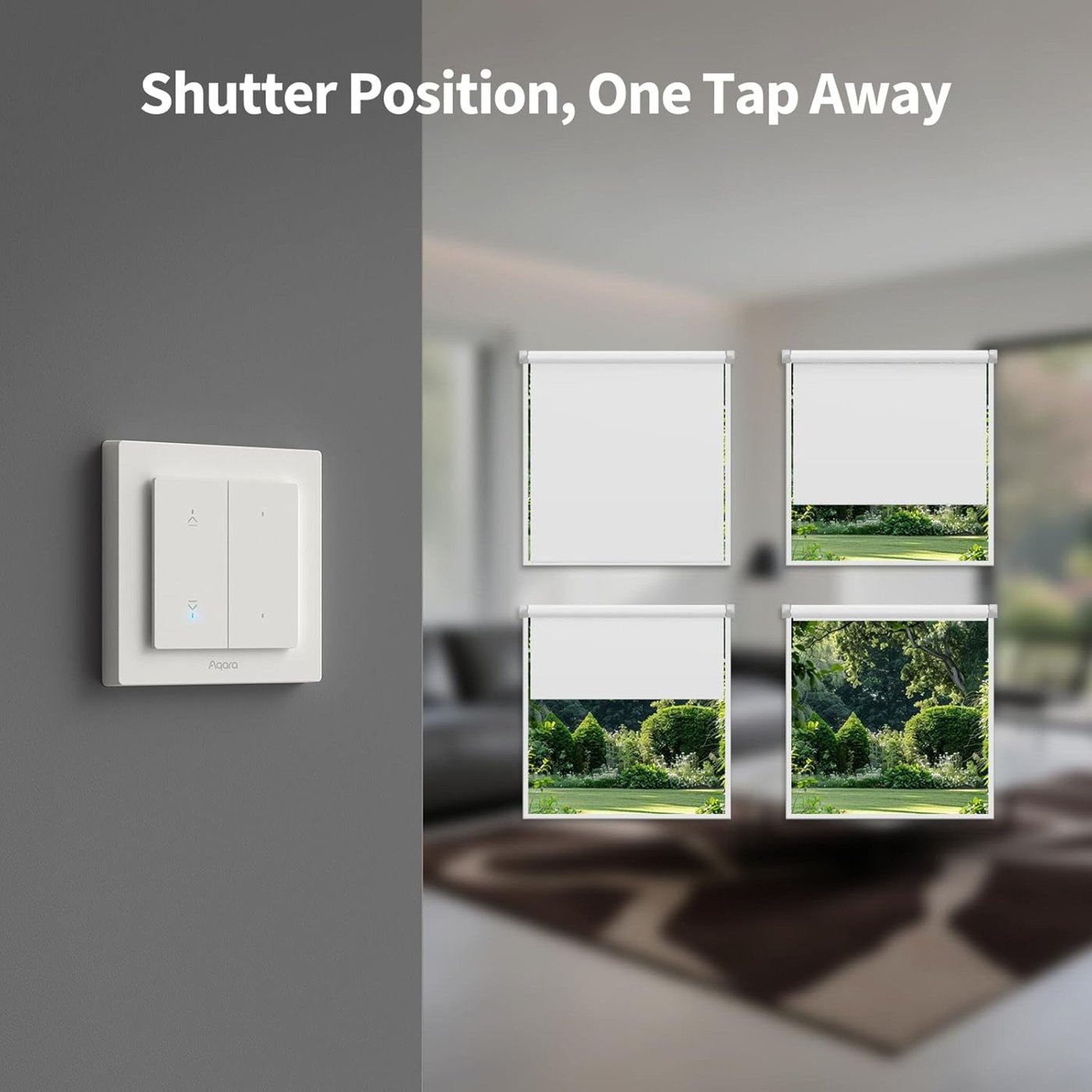 Aqara Shutter Switch H2 EU för rullgardiner och persienner