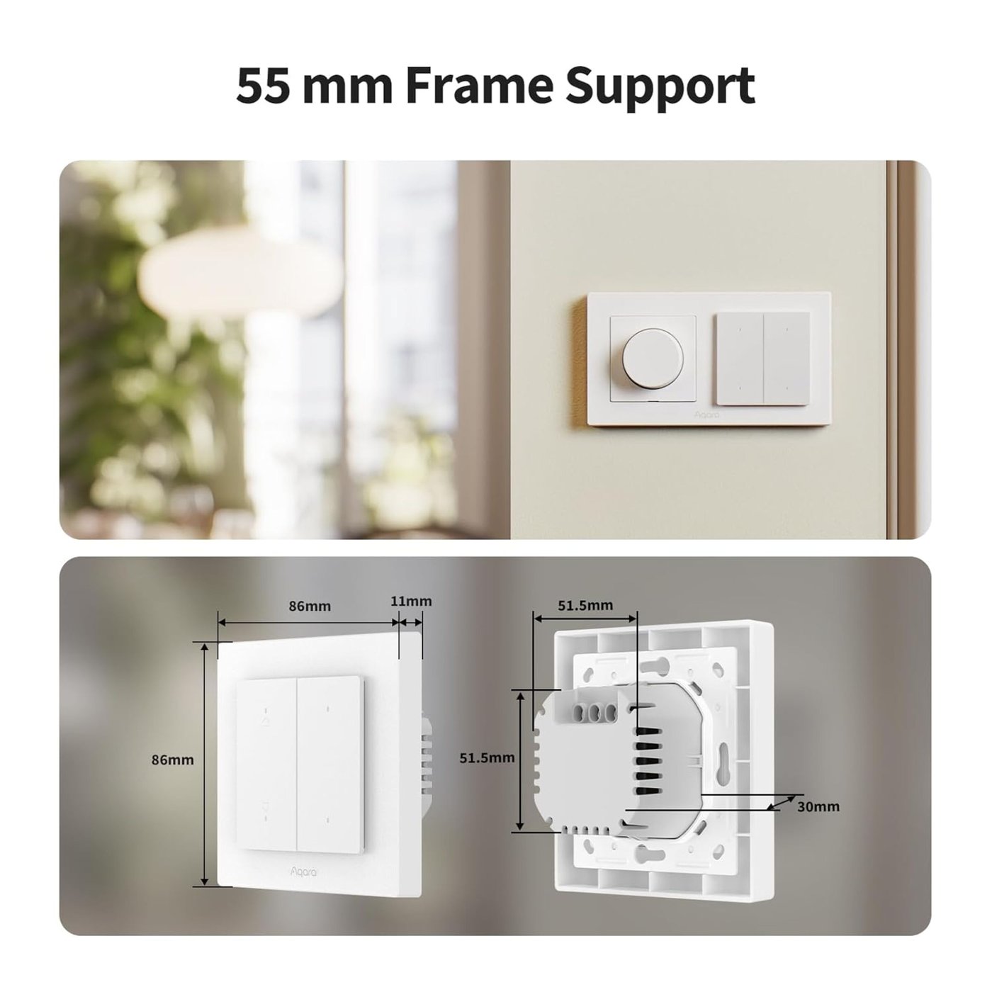 Aqara Shutter Switch H2 EU för rullgardiner och persienner