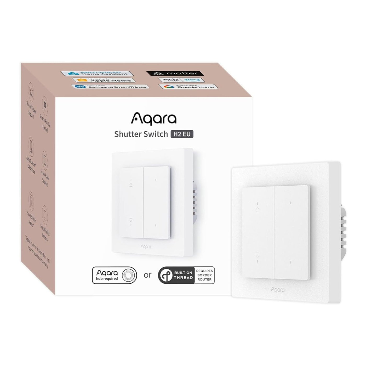 Aqara Shutter Switch H2 EU för rullgardiner och persienner