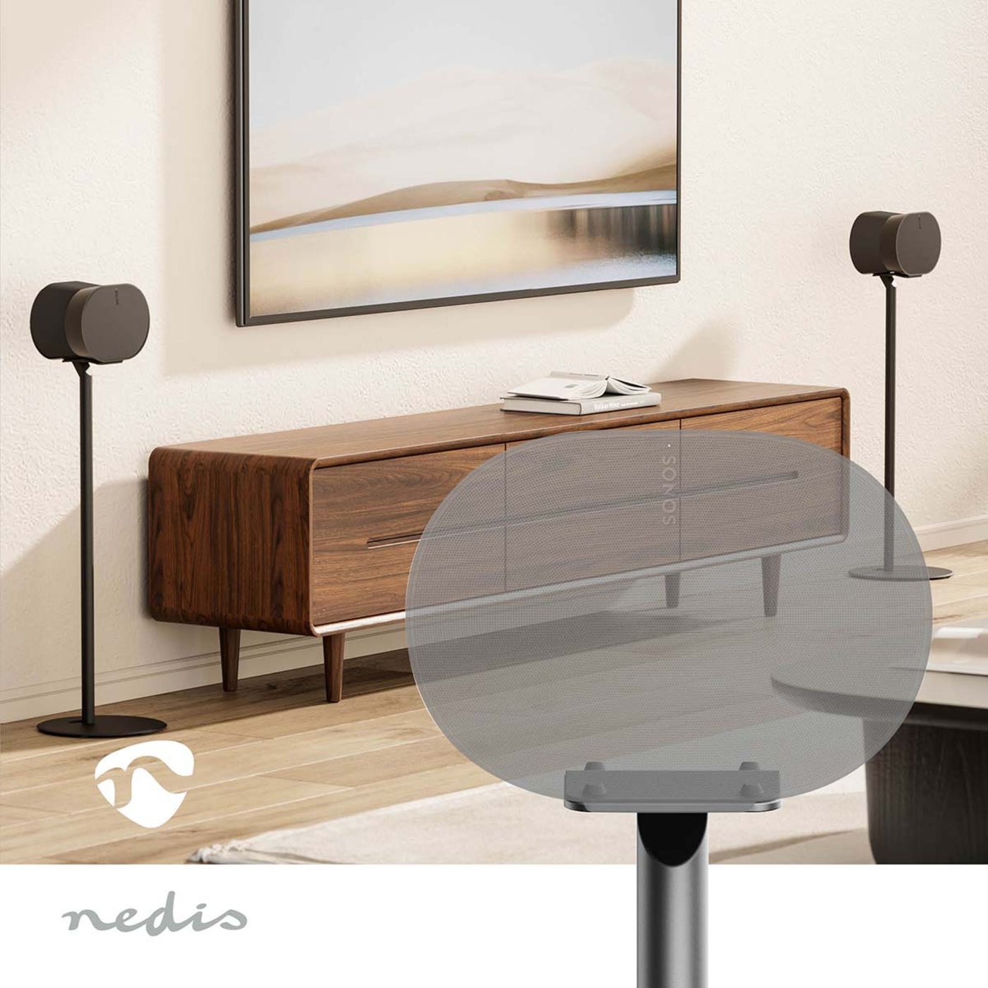 Nedis Gulvstativ for Sonos Era 300 Svart