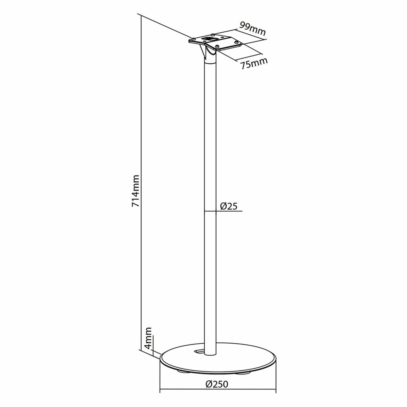 Nedis Gulvstativ for Sonos Era 300 Svart