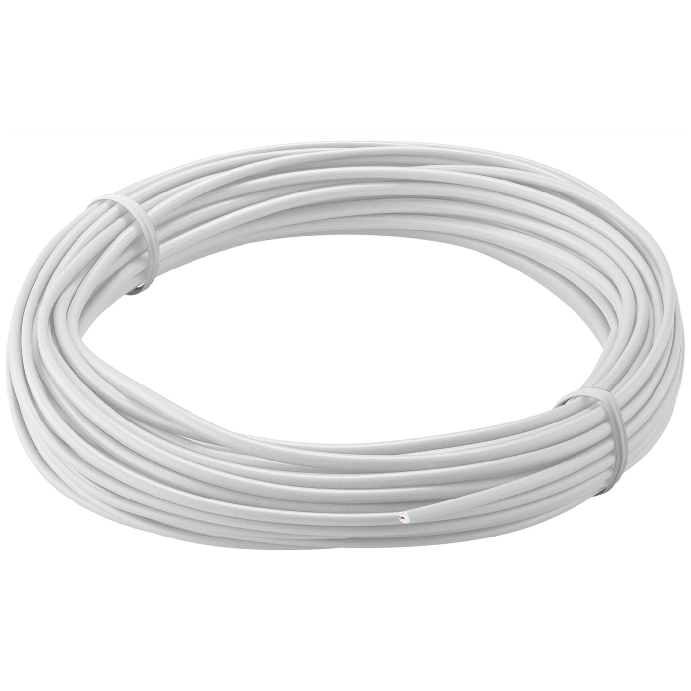 Isolert koblingstråd 0,14 mm² 10 m Hvit