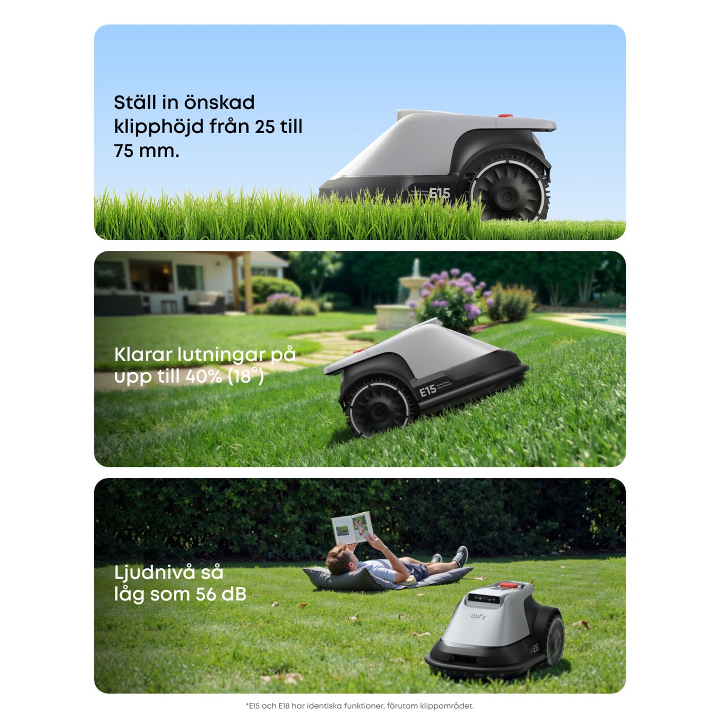 Eufy E15 Robotgräsklippare