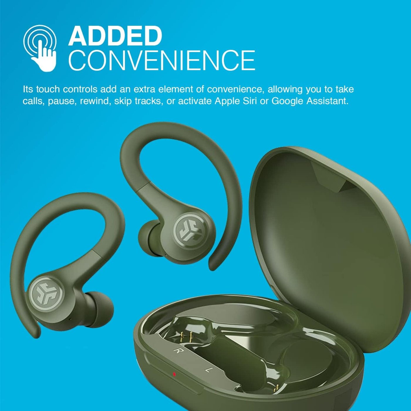 JLab Go Air Sport True Wireless-hodetelefoner Grønn