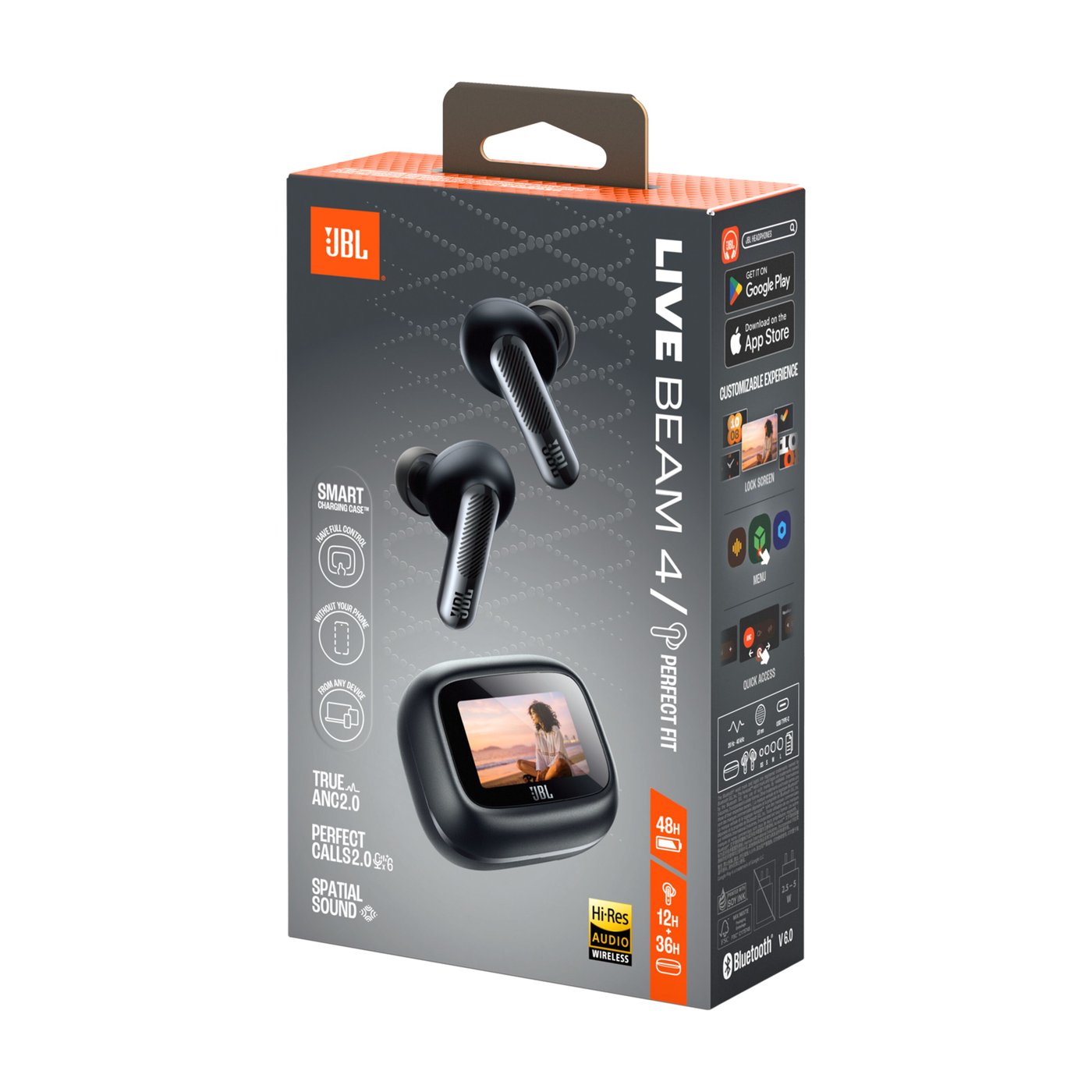 JBL Live Beam 4 trådløse in-ear-hodetelefoner Black